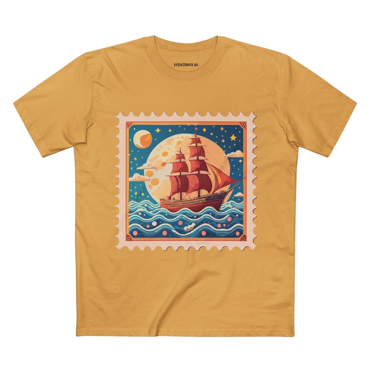 Stamp Shirt Postage Stamp Shirt Unisex Premium Cotton Tee Retro2Nova Original Art Design