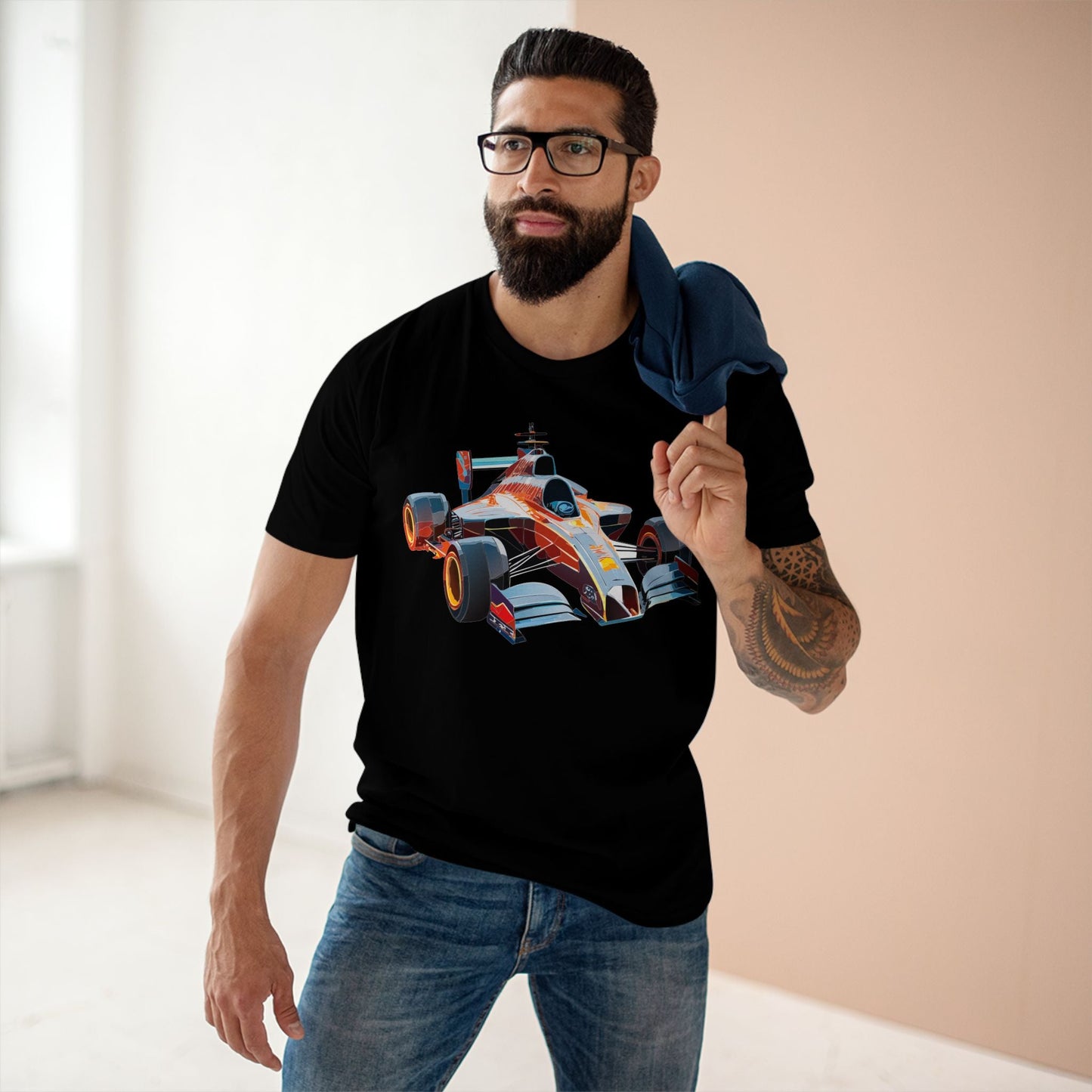 Car Graphic Unisex 100 Cotton Staple Tee 9