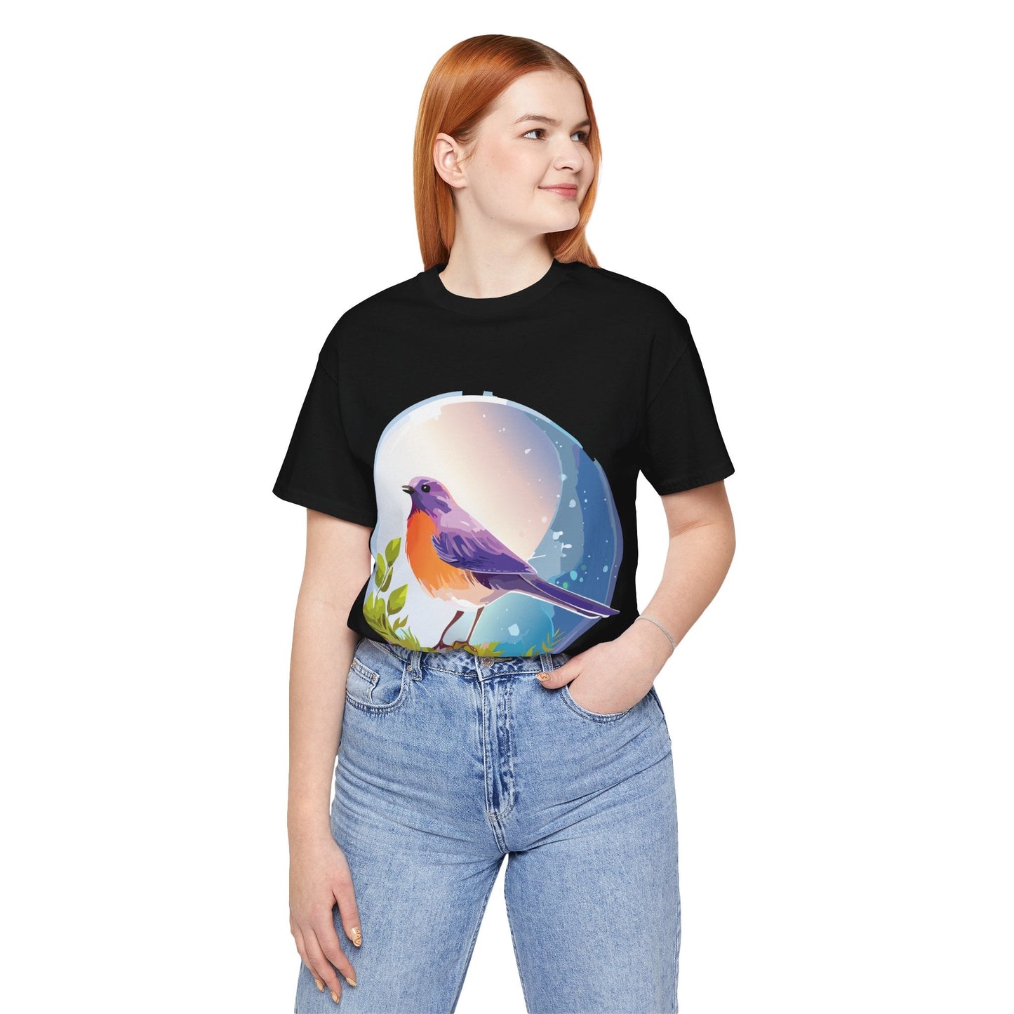 Unisex Animals And Bird Shirt Graphic Cotton T Shirt With Original Retro2Nova Art Premium Short Sleeve Tee