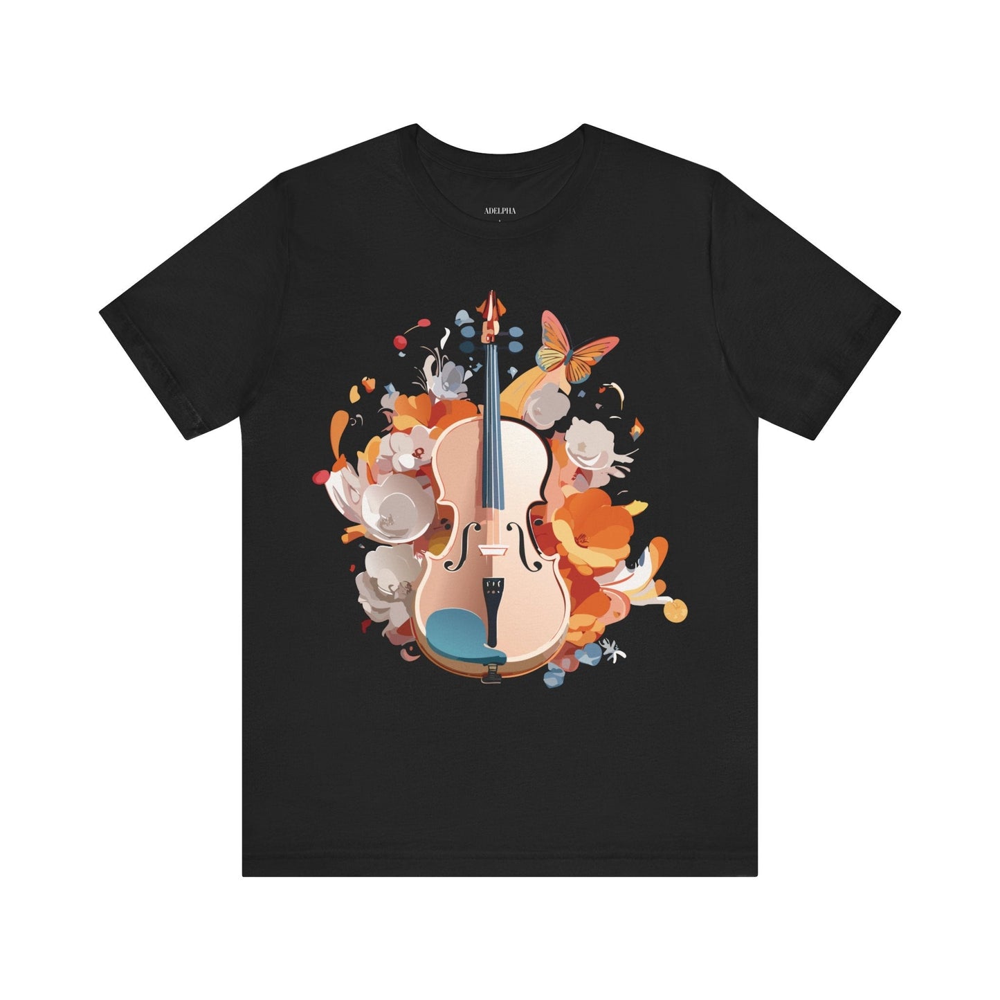 Music Graphic Unisex 100 Cotton Vintage Art with Musical Elements Tee 8