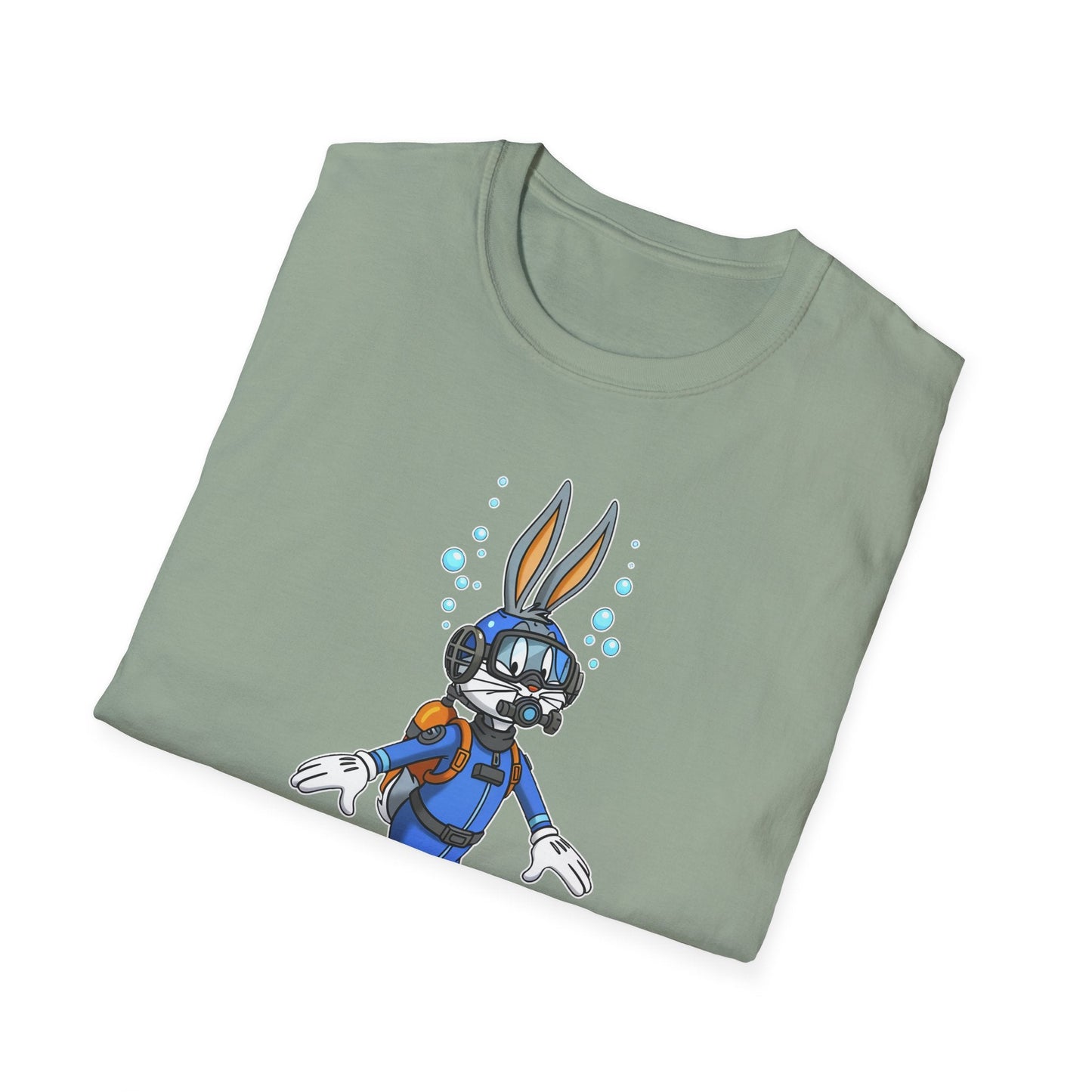 Cartoon Bunny Graphic Unisex Cotton Animal Animation Artwork Design Tee 16