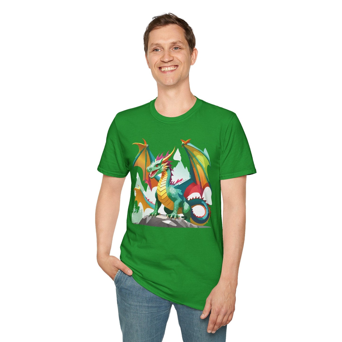 Dragon Graphic T Shirt for Men and Women Unisex Animal Design Softstyle Cotton Tee Premium Quality