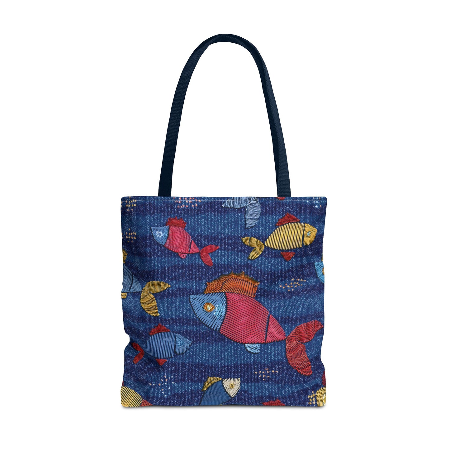 Denim Fabric Imitation Print Unisex Canvas Bag Poly Spun 3 Sizes Tote Bag 193-4