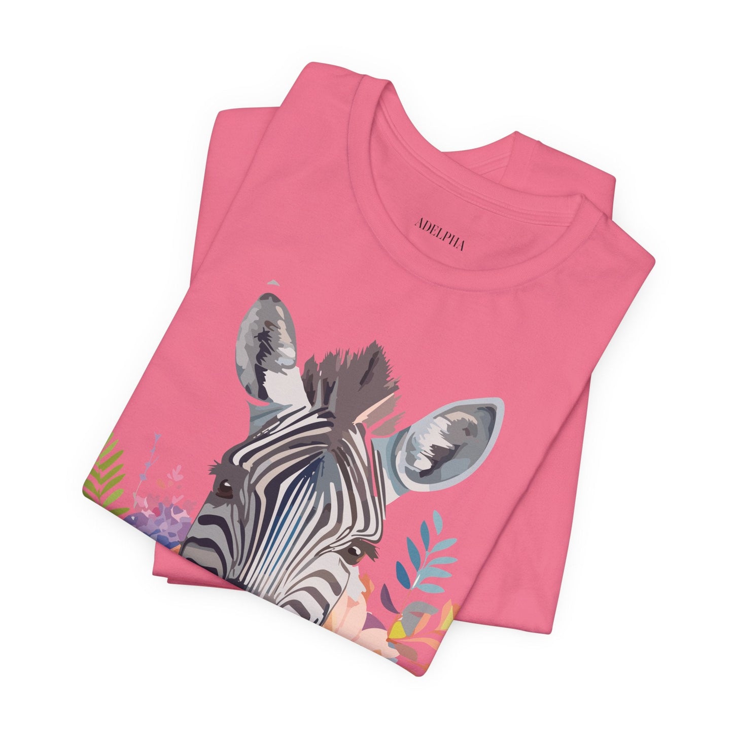 Adelpha Vintage Inspired Graphic Tee Unisex Jersey Short Sleeve Zebra Art Shirt Collection