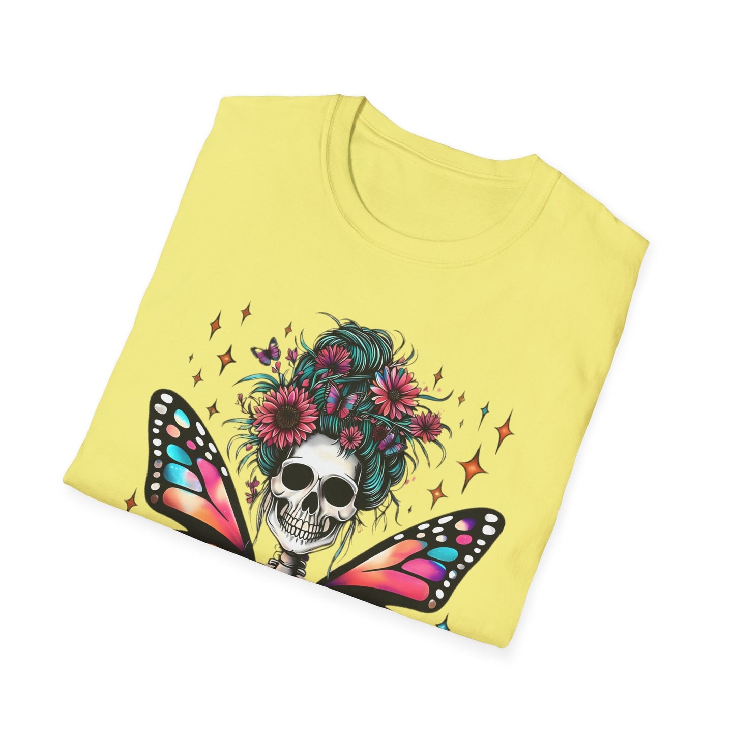 Unisex Skull Graphic Tee Shirt Short Sleeve Skeleton Gildan Softstyle 64000 100 Ring Spun Cotton