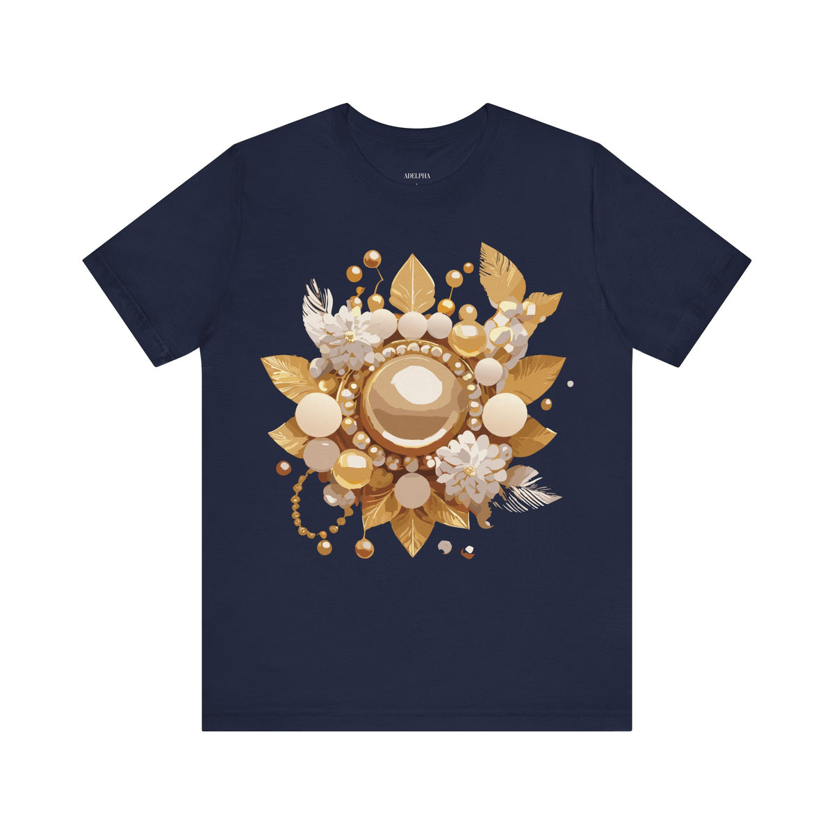 Jewelry Graphic Unisex Cotton Bella+Canvas Tee with Gemstones Art Design m35