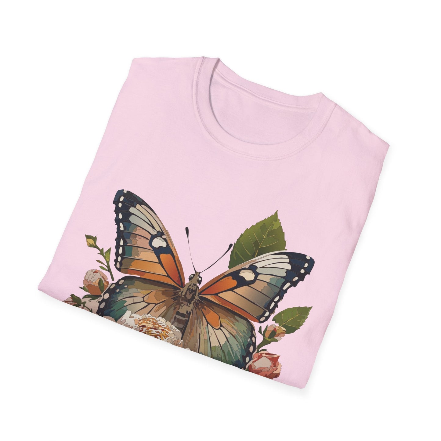 Monarch Butterfly Shirt Unisex Softstyle Cotton Tee Short Sleeve Gildan 64000 Everyday Wear