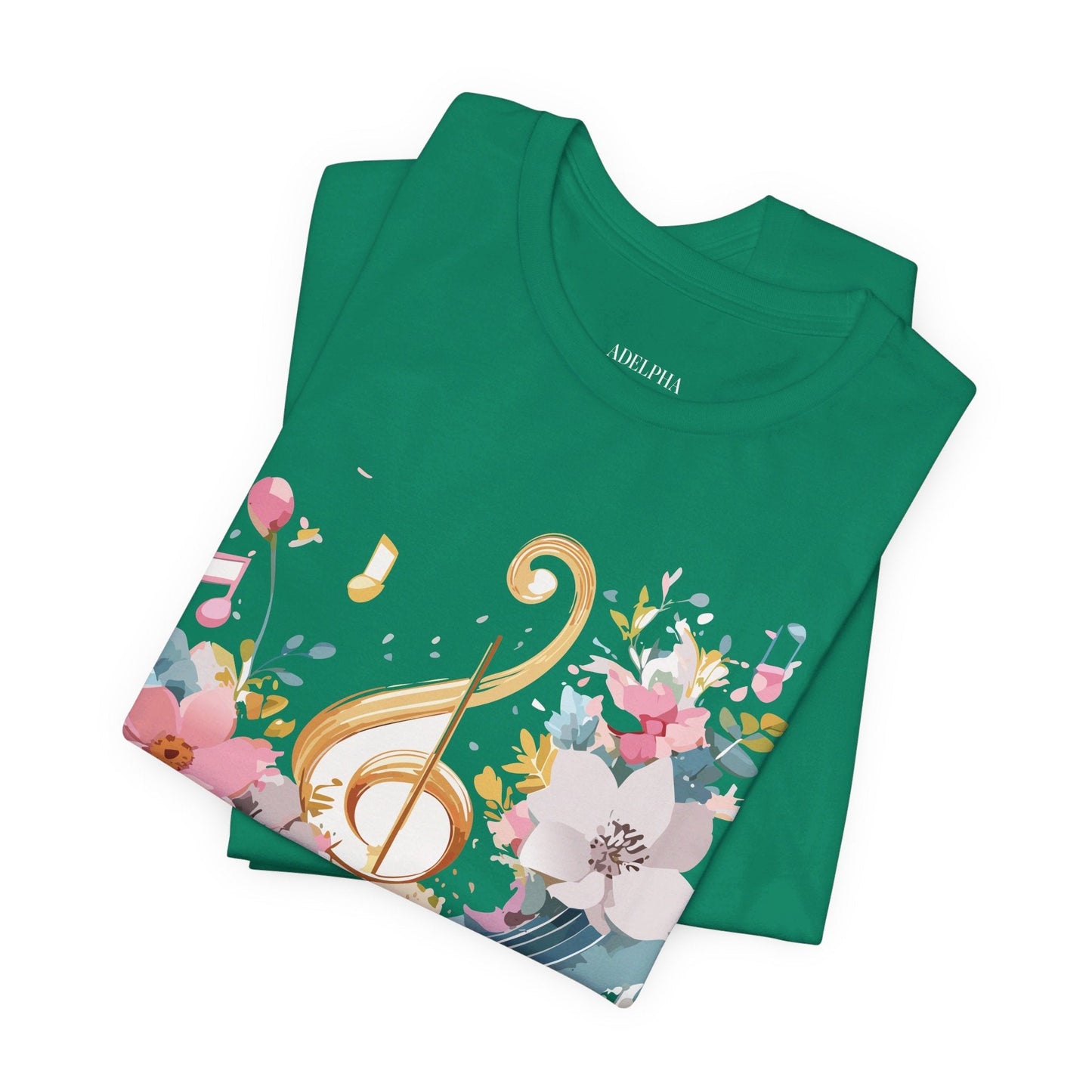 Music Graphic Unisex 100 Cotton Vintage Art with Musical Elements Tee 65