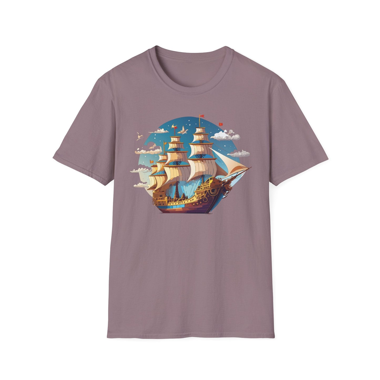 Ship T Shirts Frigate Vessel Tee Shirt Unisex Gildan Softstyle 64000 Cotton Tee Comfort Fit