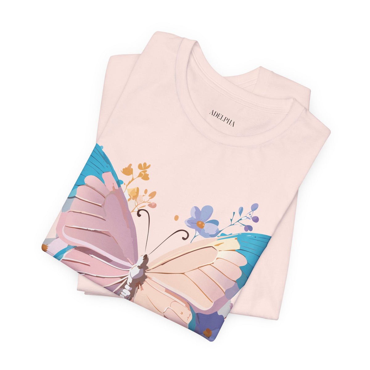 Butterfly Graphic Unisex Cotton Bella+Canvas Tee with Art Design n26