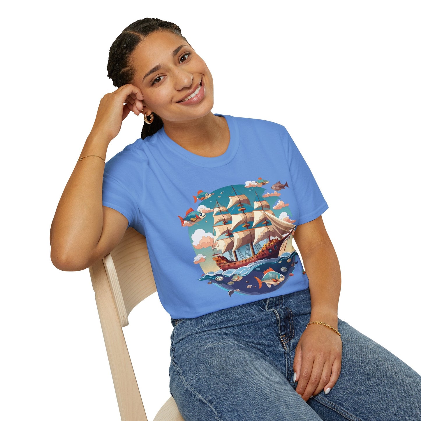 Unisex Ship T Shirts Frigate Vessel Tee By Gildan 64000 Softstyle 100 Percent Ring Spun Cotton