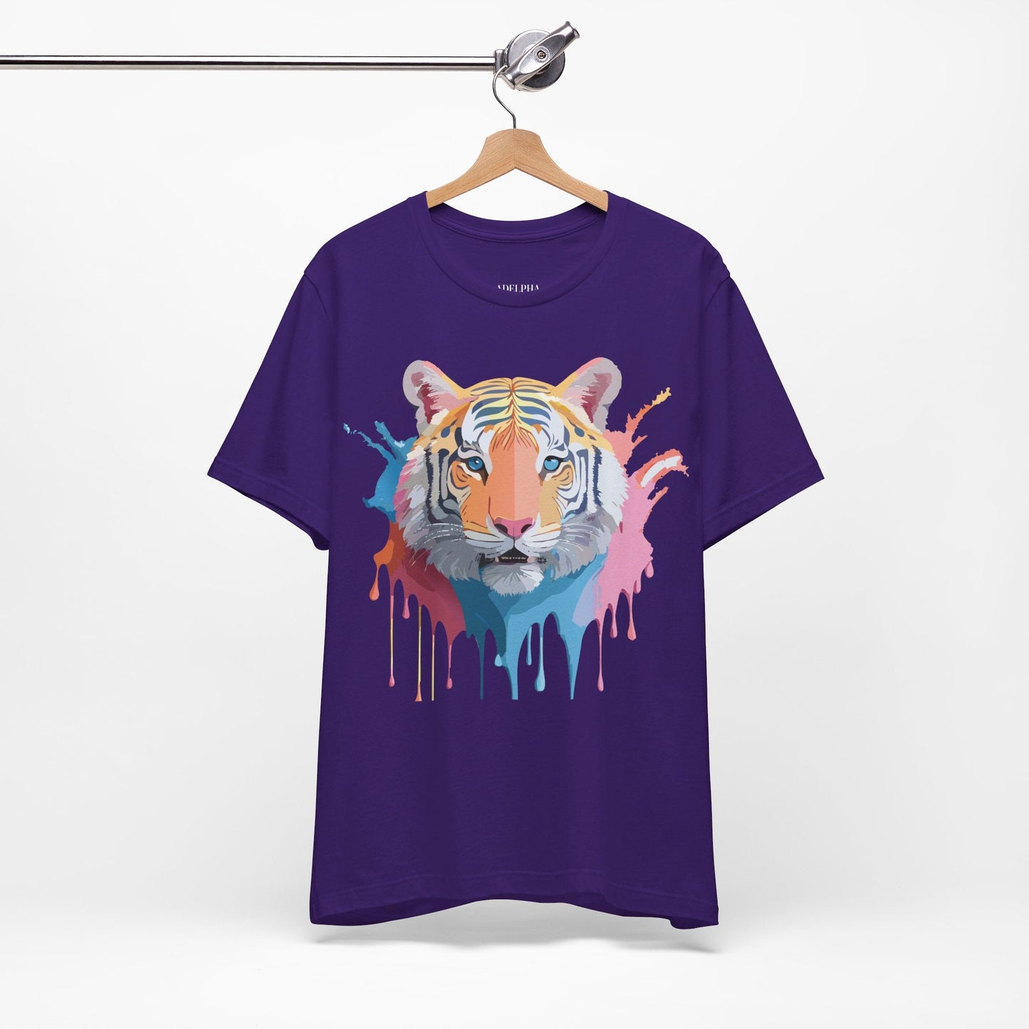 Tiger Graphic Tee By Adelpha Unisex Short Sleeve Vintage Inspired Art Shirt Premium Quality