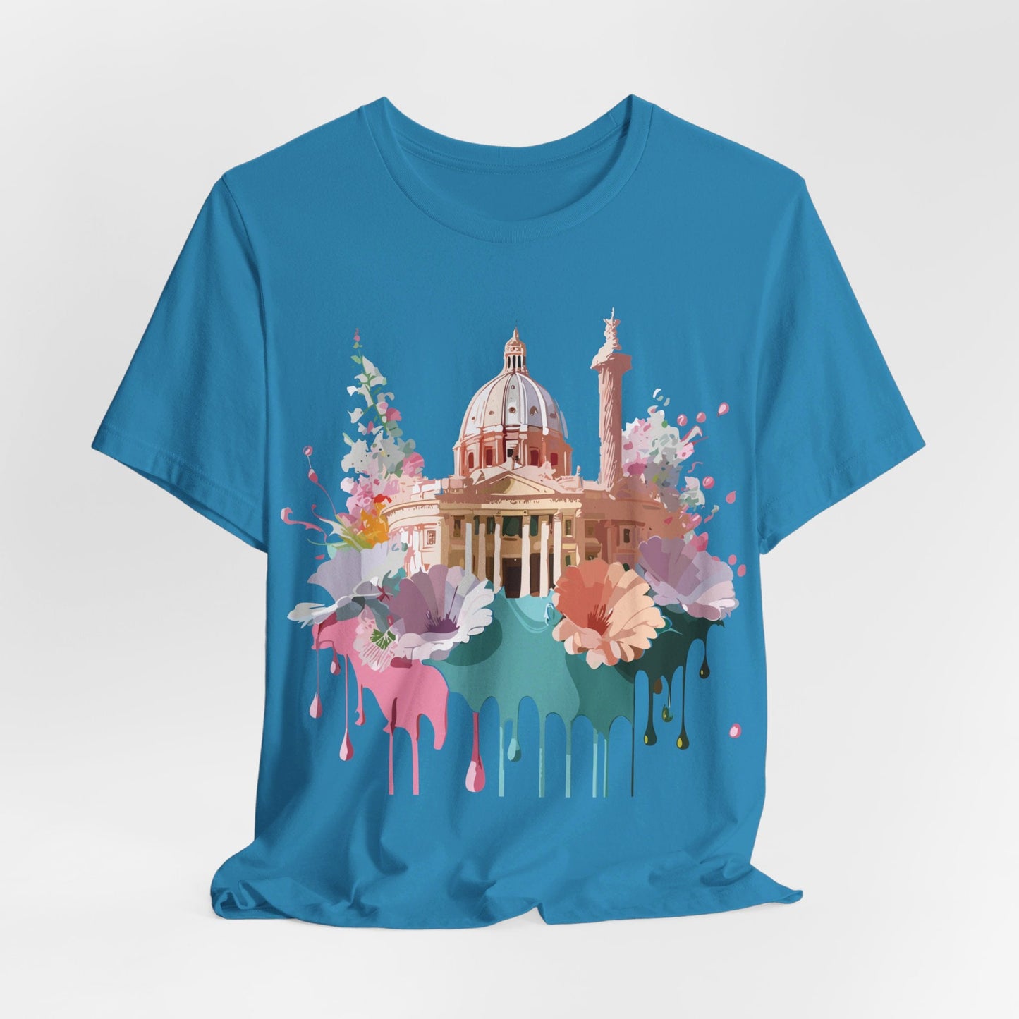 Tourist Shirt Rome Graphic Tee Unisex Jersey Short Sleeve Art Design By Adelpha Artwork