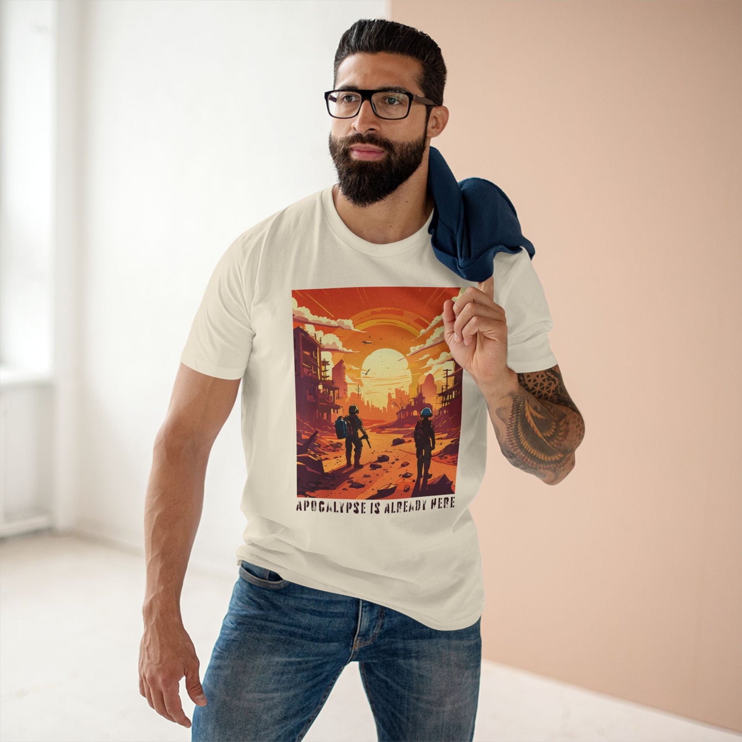 Cataclysm Doomsday Shirt Unisex Premium Cotton Tee With Original Art Design By Retro2Nova