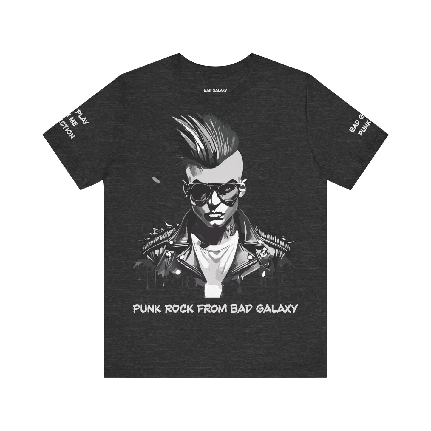 Punk Rock Tee Shirt From Bad Galaxy Made To Order 100 Percent Cotton USA Eco Friendly Inks