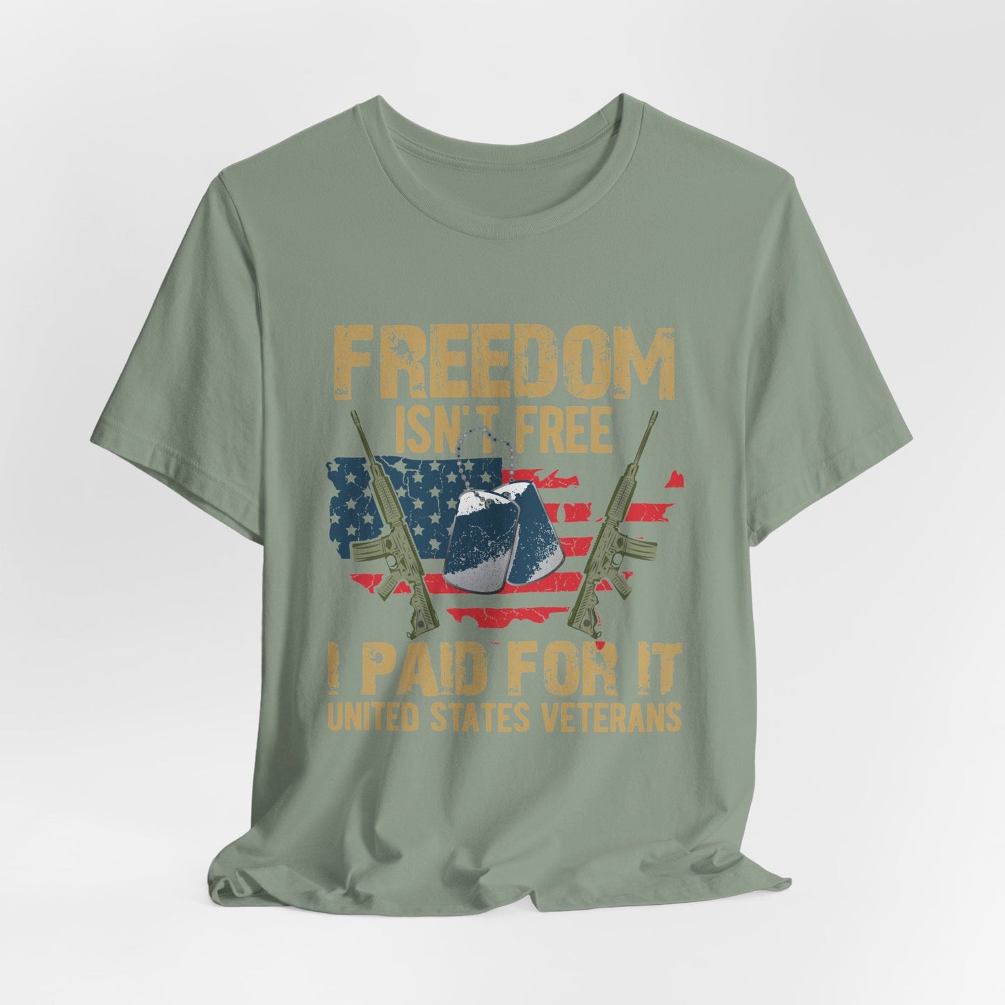 Army Veteran Patriotic Graphic Design Unisex Cotton T-Shirt v19