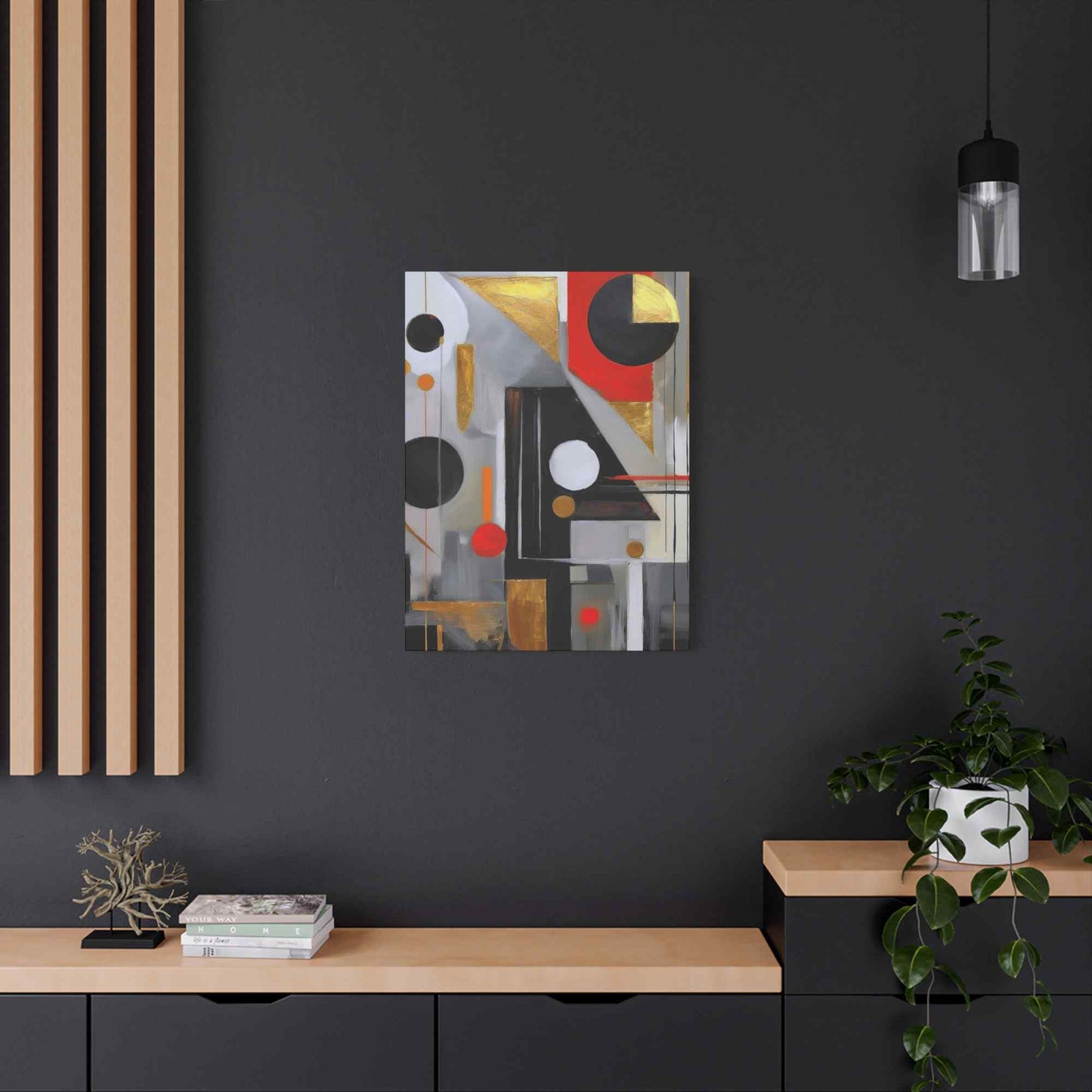 Red Abstract Painting Print Canvas 20x24,20x30,24x30, 24x32,24x36,30x40, 32x48,36x48,40x60 Pine-Wood Inner Frame ABS-23