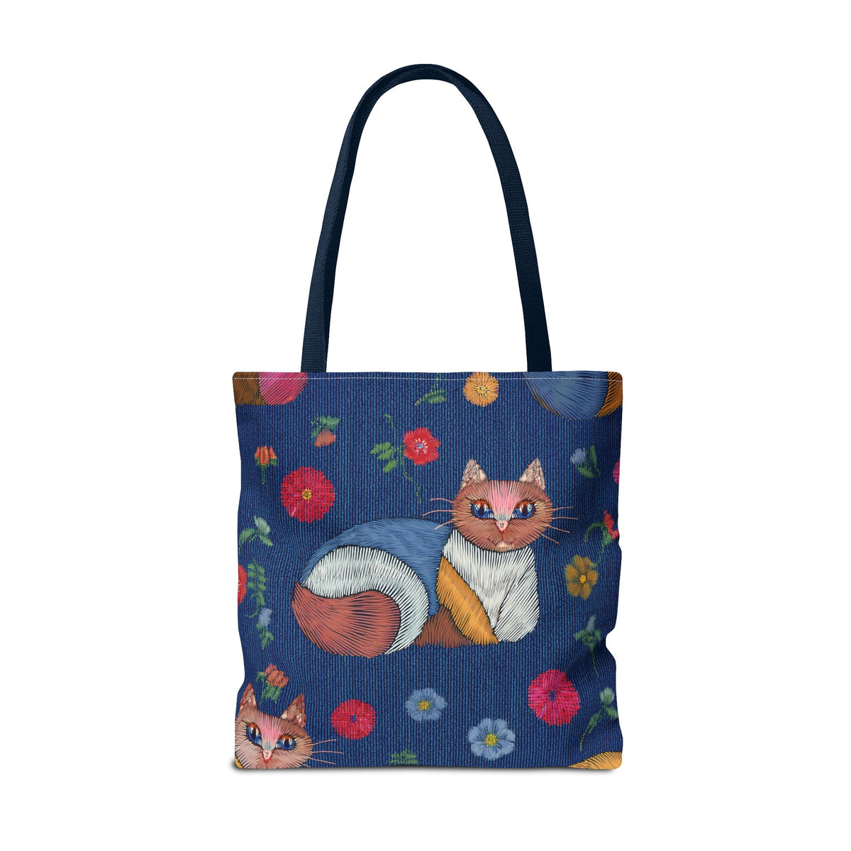 Denim Fabric Imitation Print Unisex Canvas Bag Poly Spun 3 Sizes Tote Bag 190-9