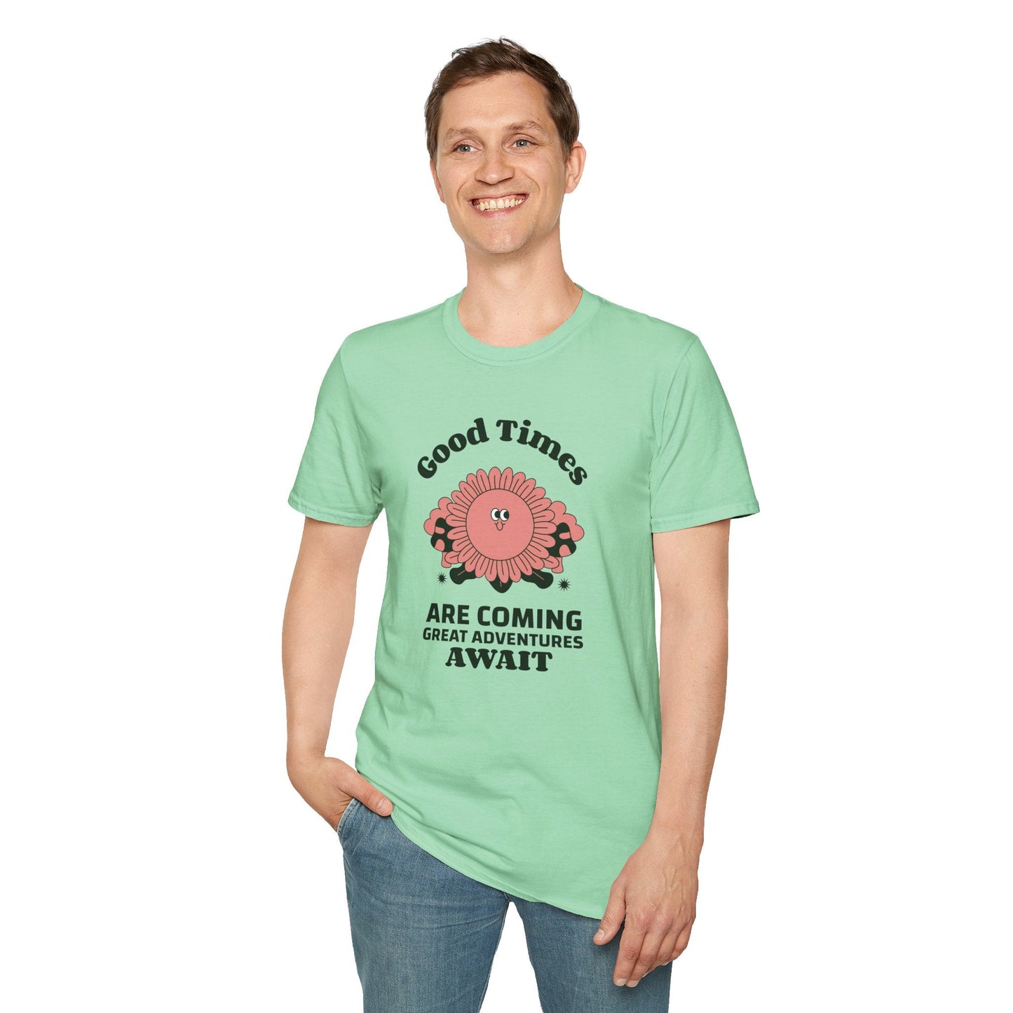 Positive Slogan T Shirts With Positive Words And Good Quotes Unisex Softstyle Cotton Tee Gildan 64000 Ring Spun