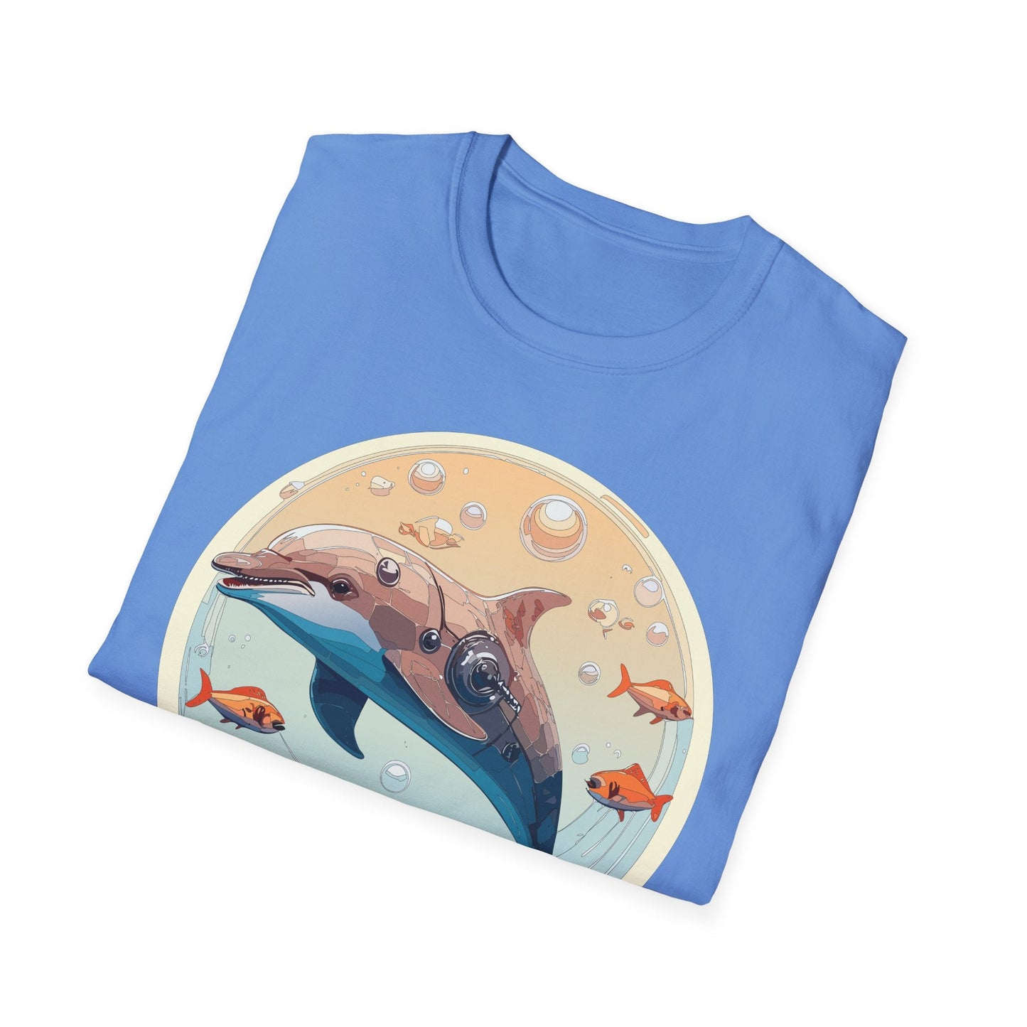 Dolphin Shirt Unisex Softstyle Tee 100 Percent Ring Spun Cotton Breathable Gildan 64000