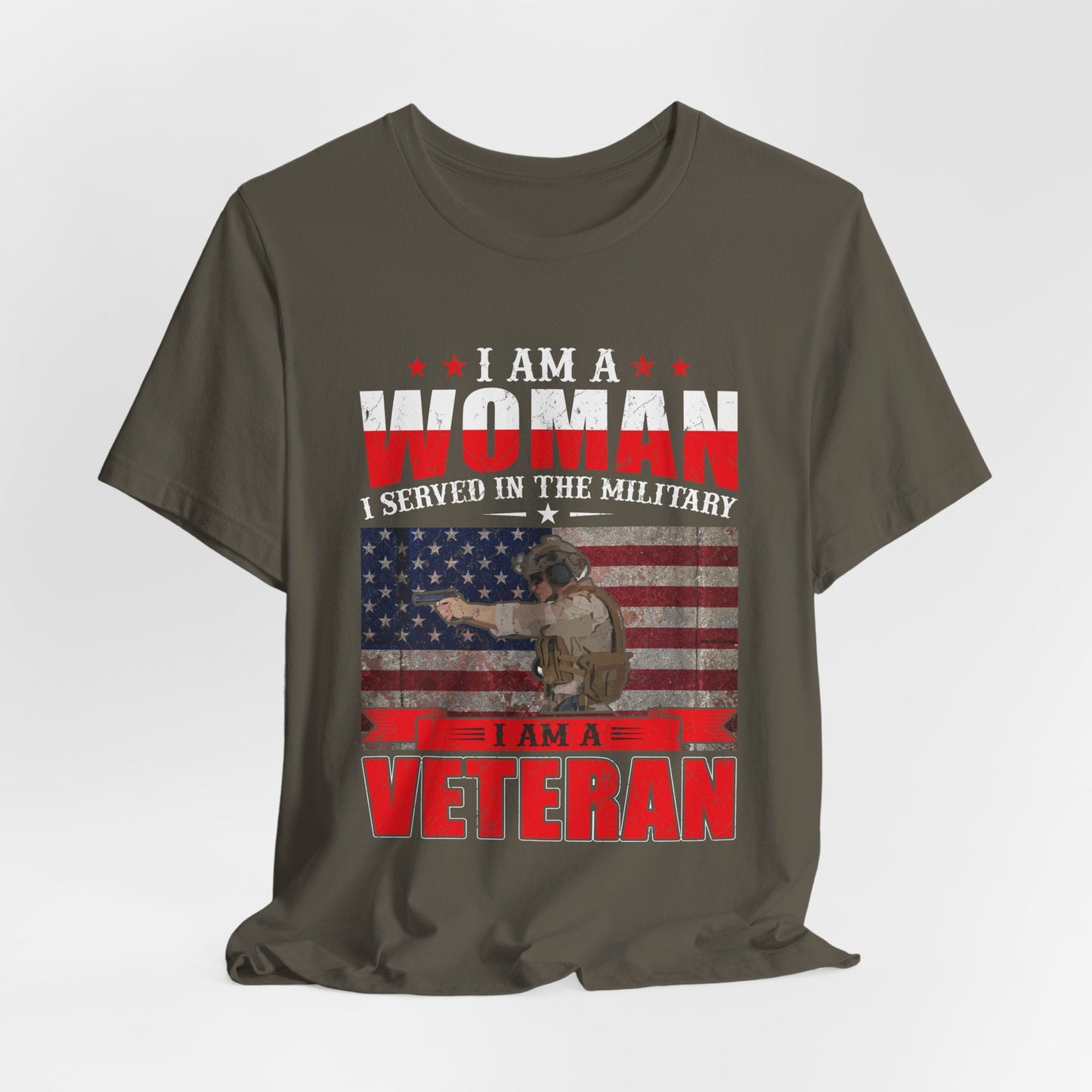Army Veteran Patriotic Graphic Design Unisex Cotton T-Shirt v27