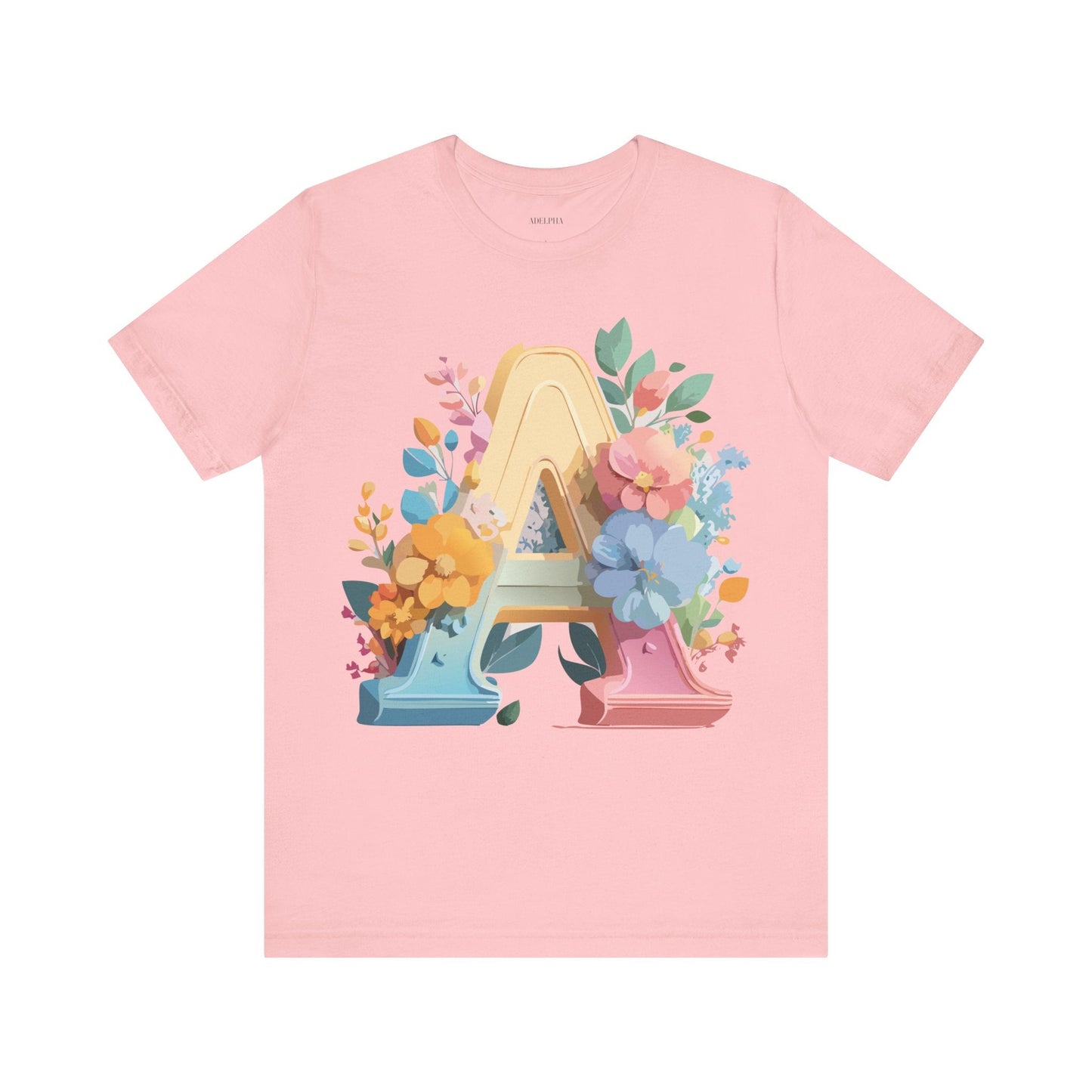 Letter A Graphic Tee Unisex Short Sleeve Vintage Inspired Art Tee