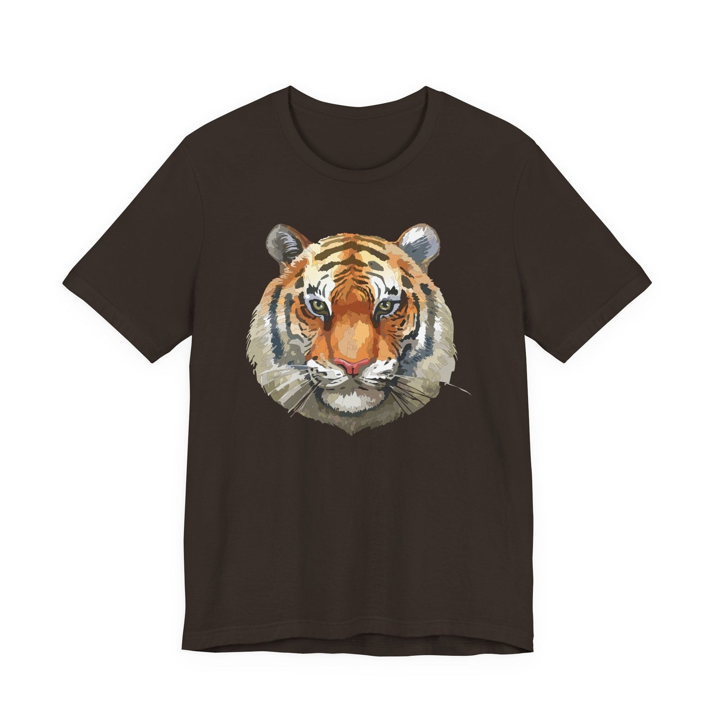 Wild Tiger Face Graphic T-Shirt Unisex Cotton Animal Design Wildlife Tee 1