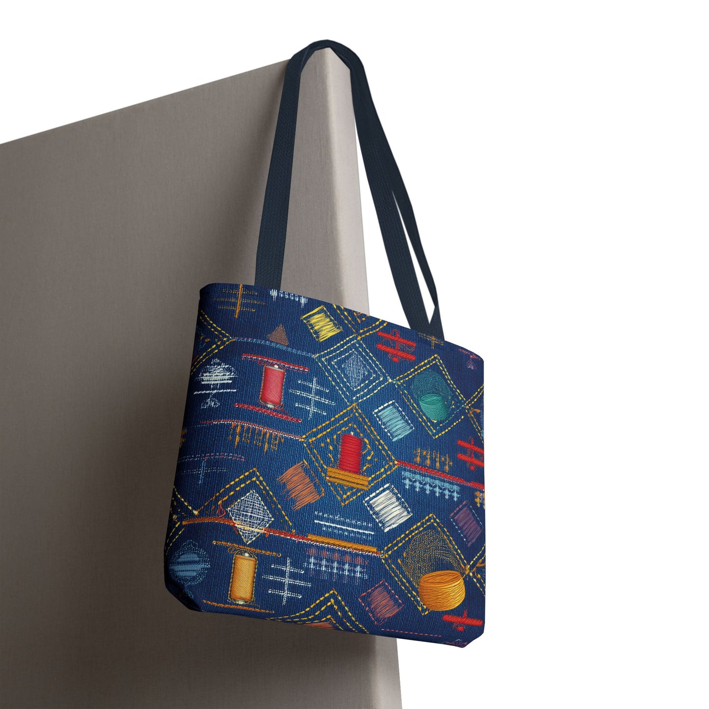 Diwali Graphic Denim Fabric Imitation Print Unisex Canvas Bag Poly Spun 3 Sizes Tote Bag 205-23