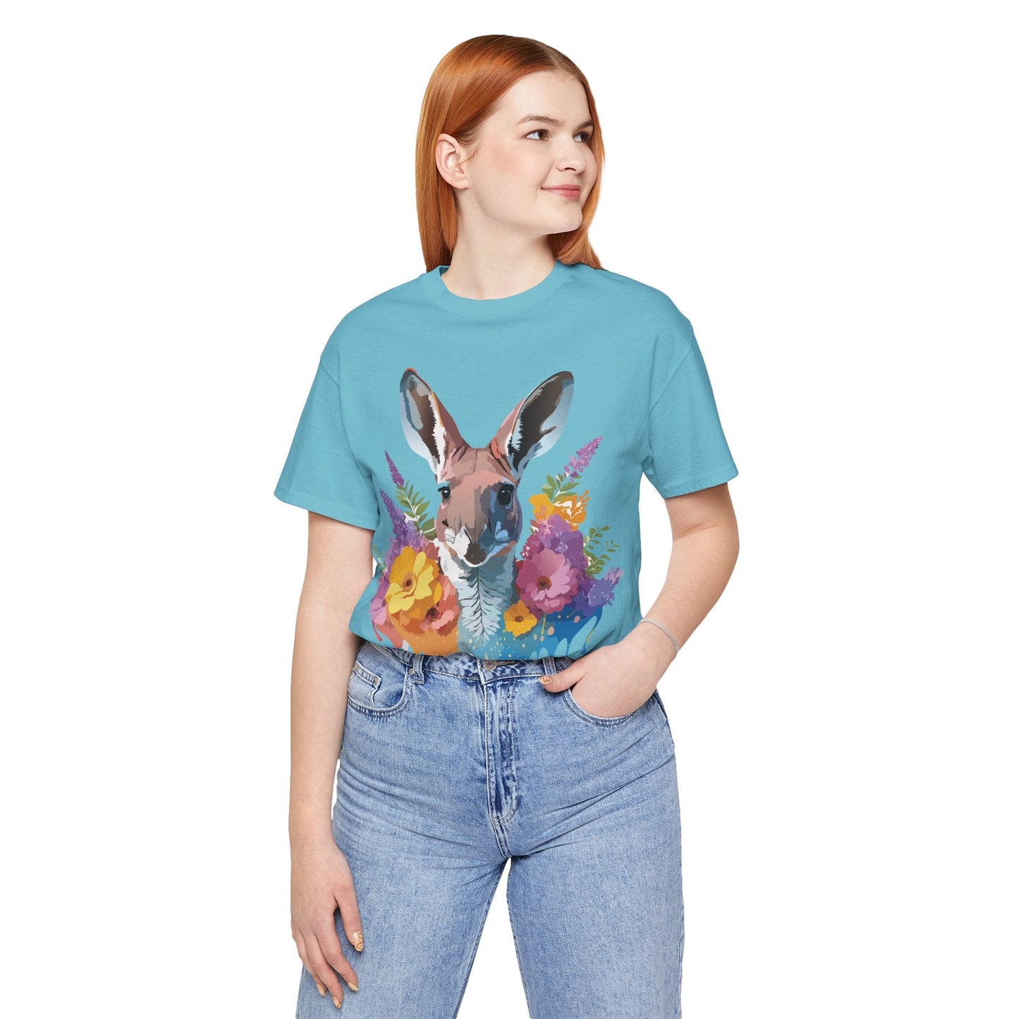 Kangaroo Graphic Unisex 100 Cotton Vintage Animal Artwork Tee 8