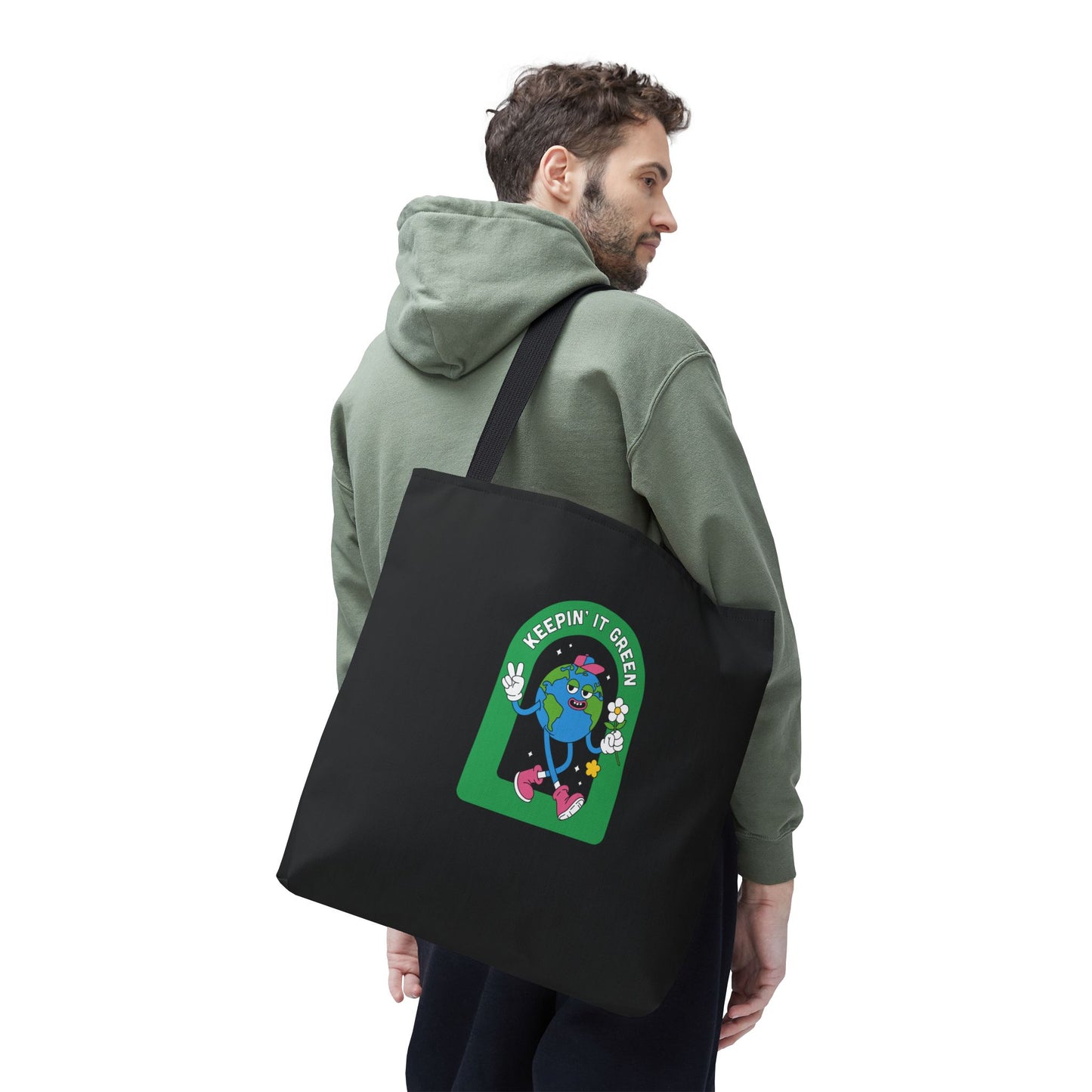 ECO BLACK COLOR CANVAS BAG HIGH-QUALITY 100% SPUN POLYESTER 3 SIZES BAG-E6