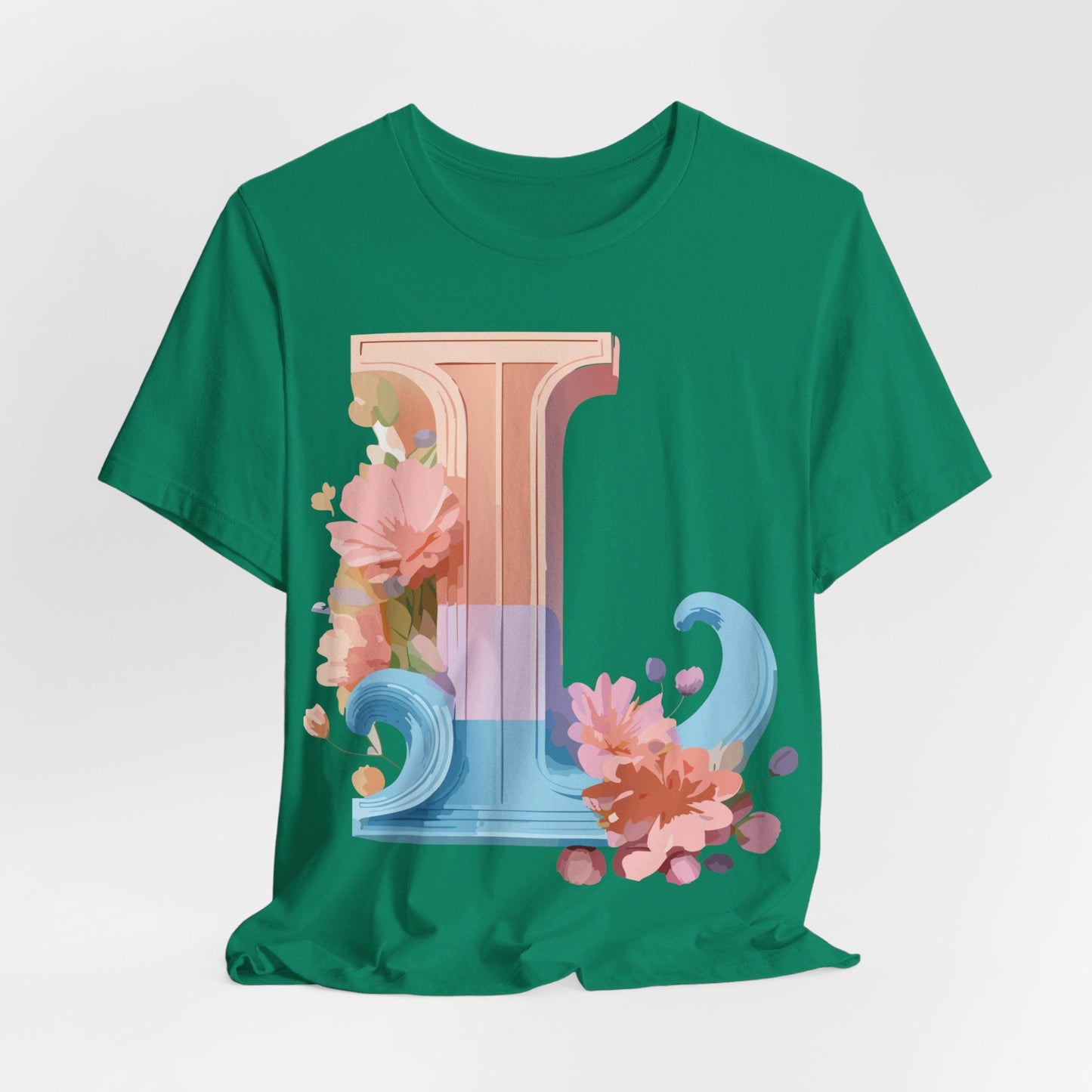 Letter L Shirt Unisex Graphic Tee With Vintage Inspired Artwork By Adelpha Premium Quality