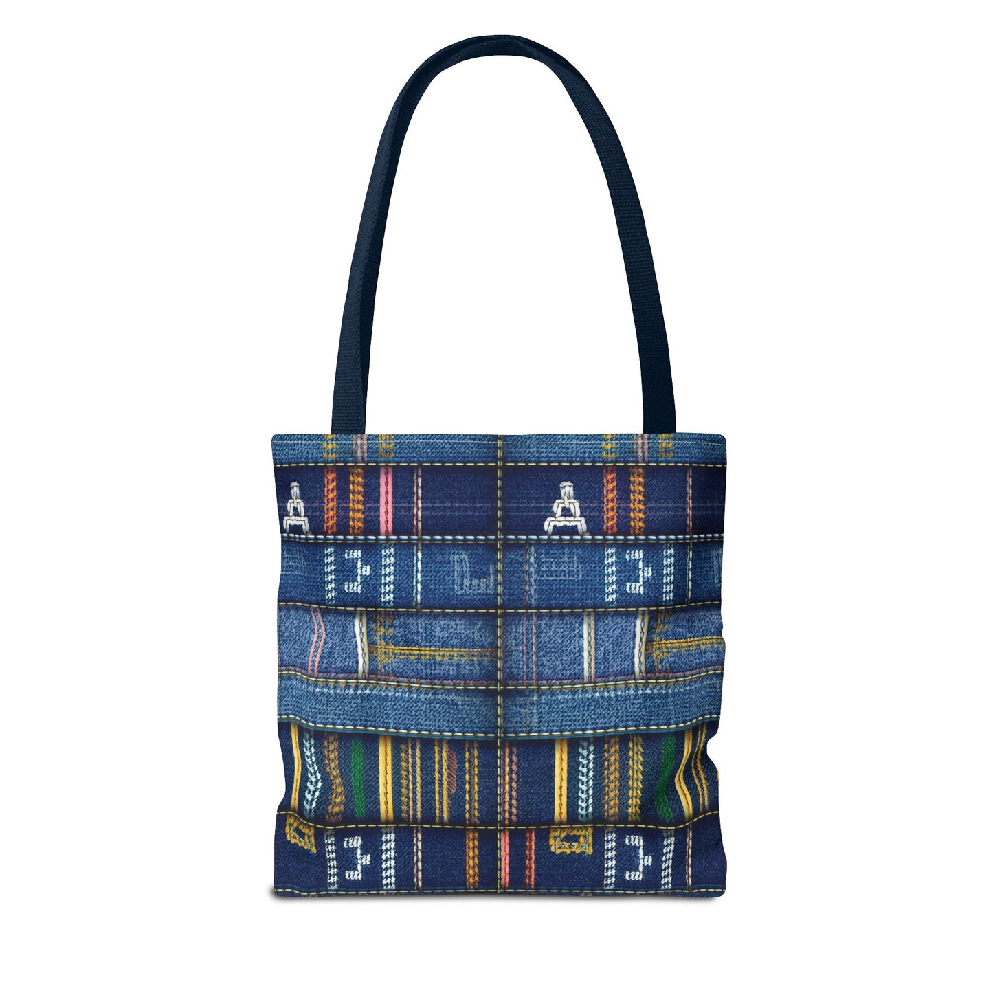 Denim Fabric Imitation Print Unisex Canvas Bag Poly Spun 3 Sizes Tote Bag 187