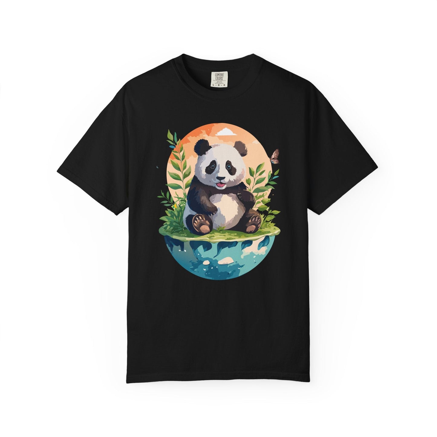 Panda Portrait Graphic T-Shirt Unisex Cotton Floral Animal Art Tee pp4