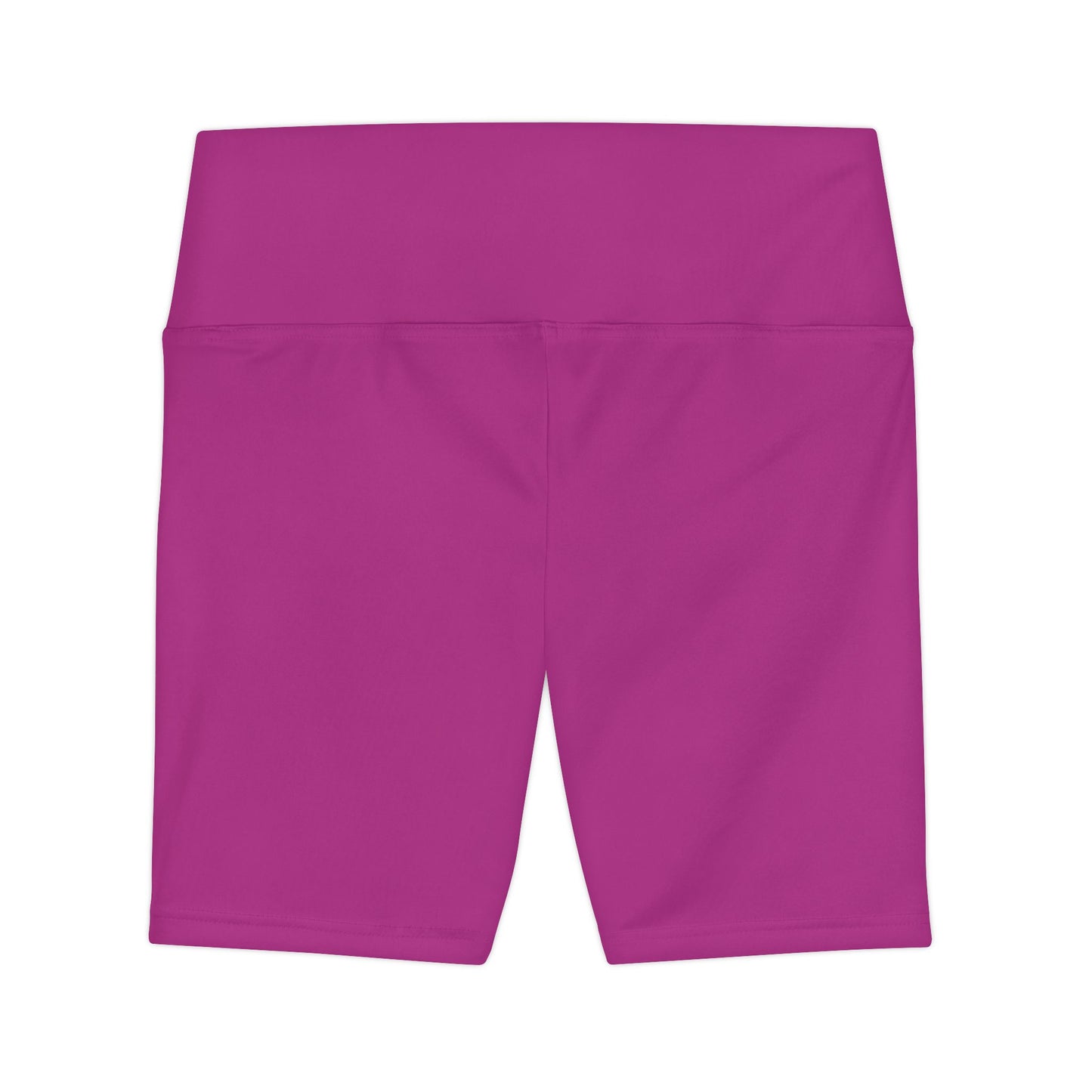 Raspberry Plum Women's Workout Shorts — Solid High-Waist Biker Shorts for Exercise & Everyday Wear