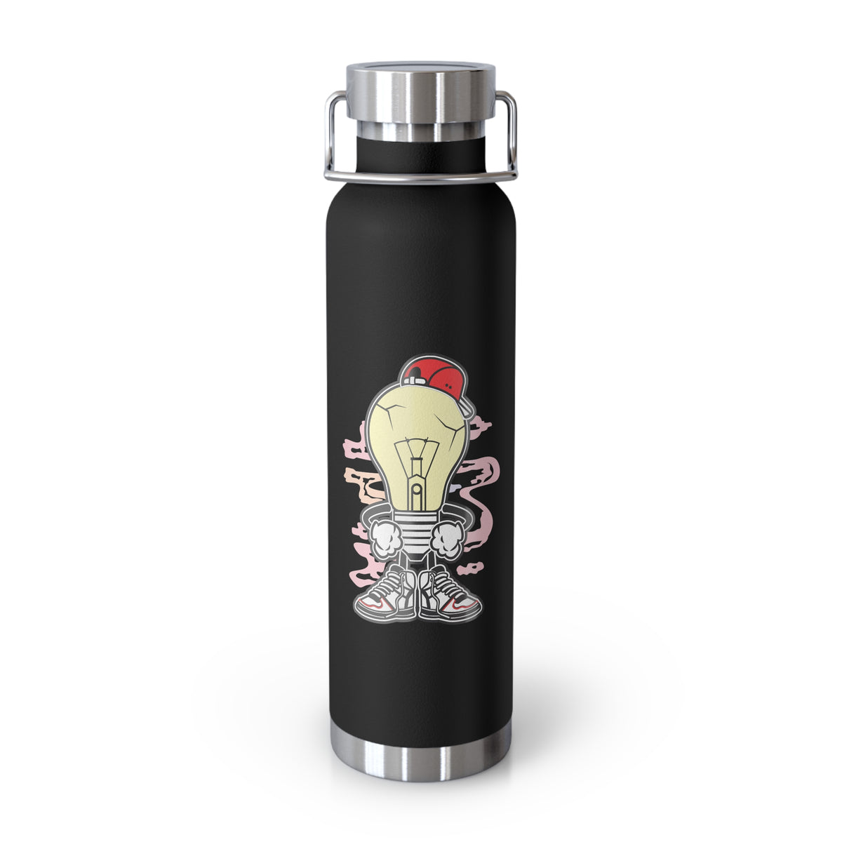22oz Copper Insulated Water Bottle with Cartoon Design - CV97