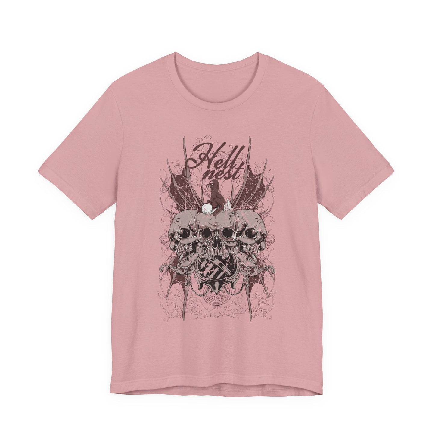 Skull Cluster graphic tee Gothic skulls grunge floral design