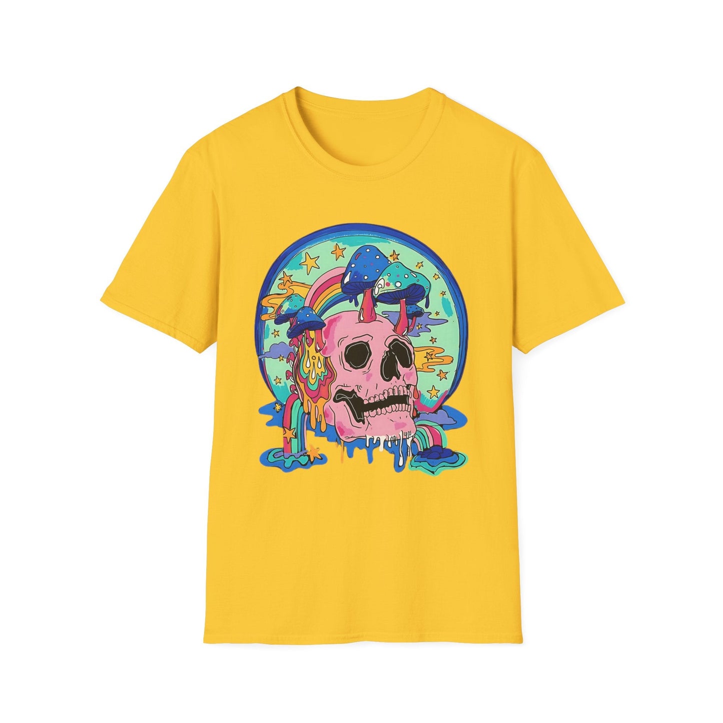 Skull Graphic Tee Unisex Gildan Softstyle 64000 100 Cotton Short Sleeve Shirt Art Design
