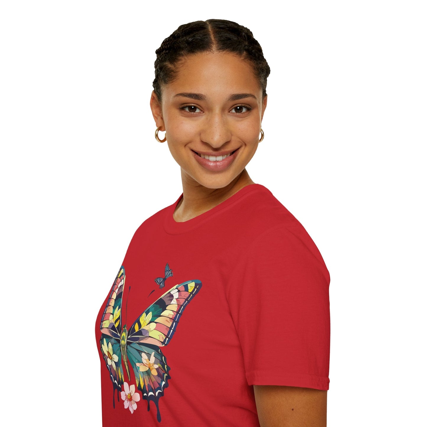 Butterfly T Shirt For Unisex Softstyle 64000 Short Sleeve Monarch Butterfly Tee Design