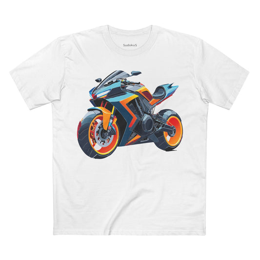 Moto Bike Graphic Unisex 100 Cotton Staple Tee 26