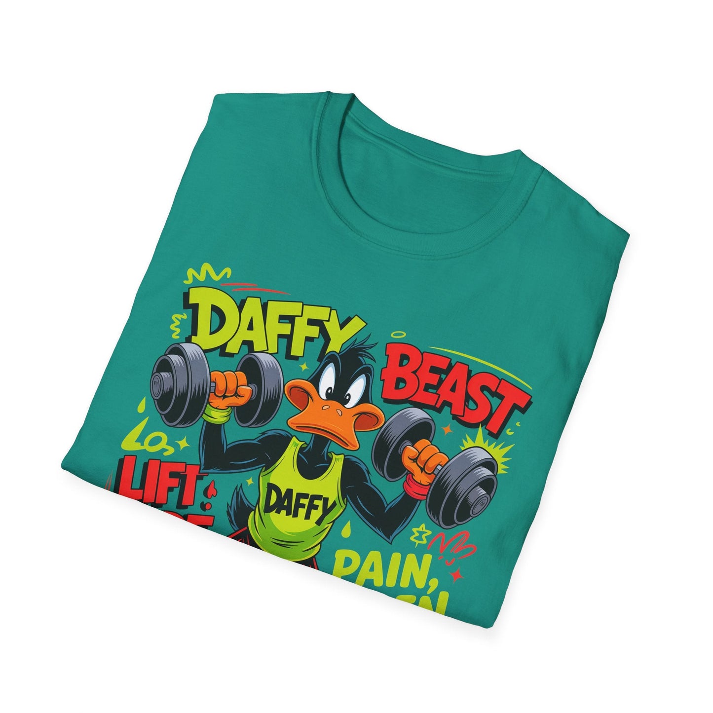Cartoon T Shirt Funny Animals Print Unisex Animation Tee Gildan Softstyle 64000