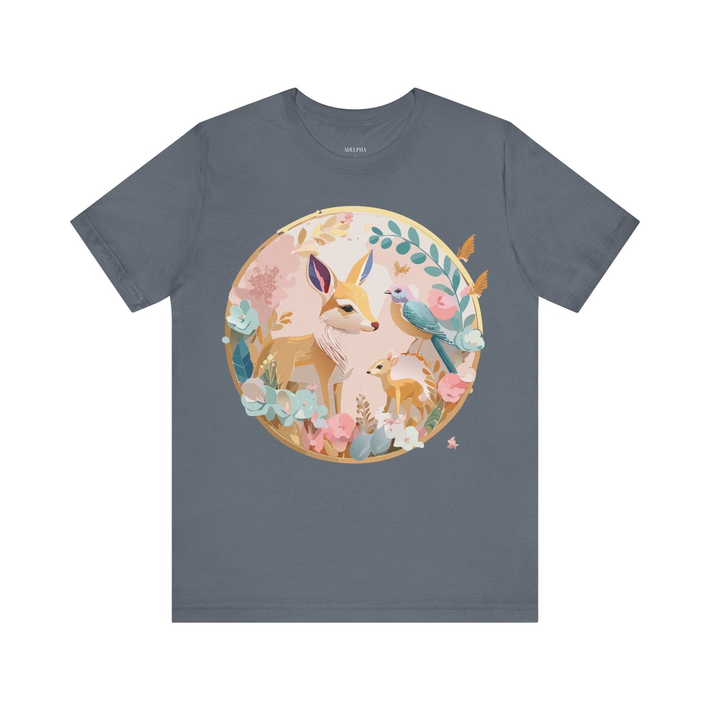 Adelpha Medallion Graphic Tee Unisex Short Sleeve Shirt Vintage Inspired Art Design