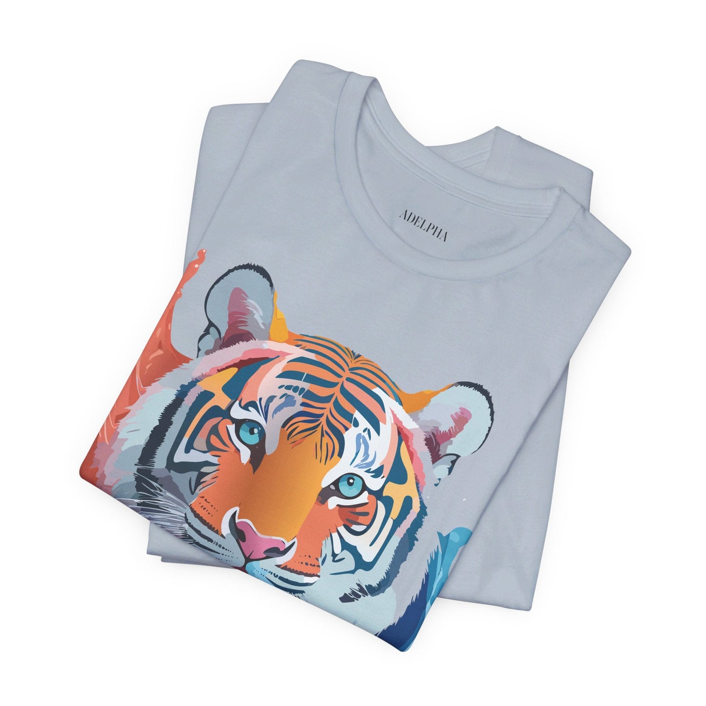 Tiger Graphic Unisex 100 Cotton Vintage Art with Animal Tee 22