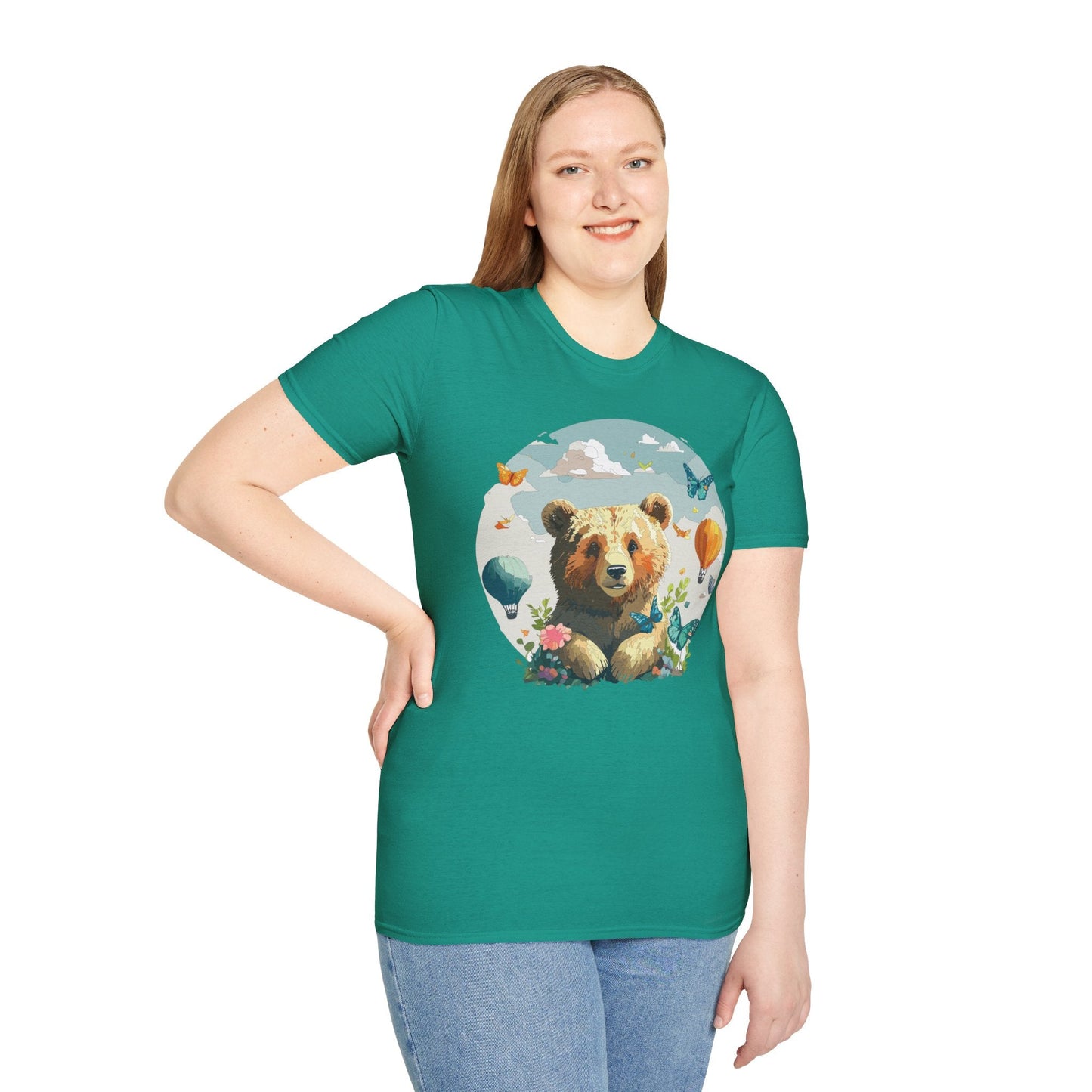Bear T Shirt Unisex Teddy Bear Tee Softstyle 64000 Breathable Everyday Wear For All Ages