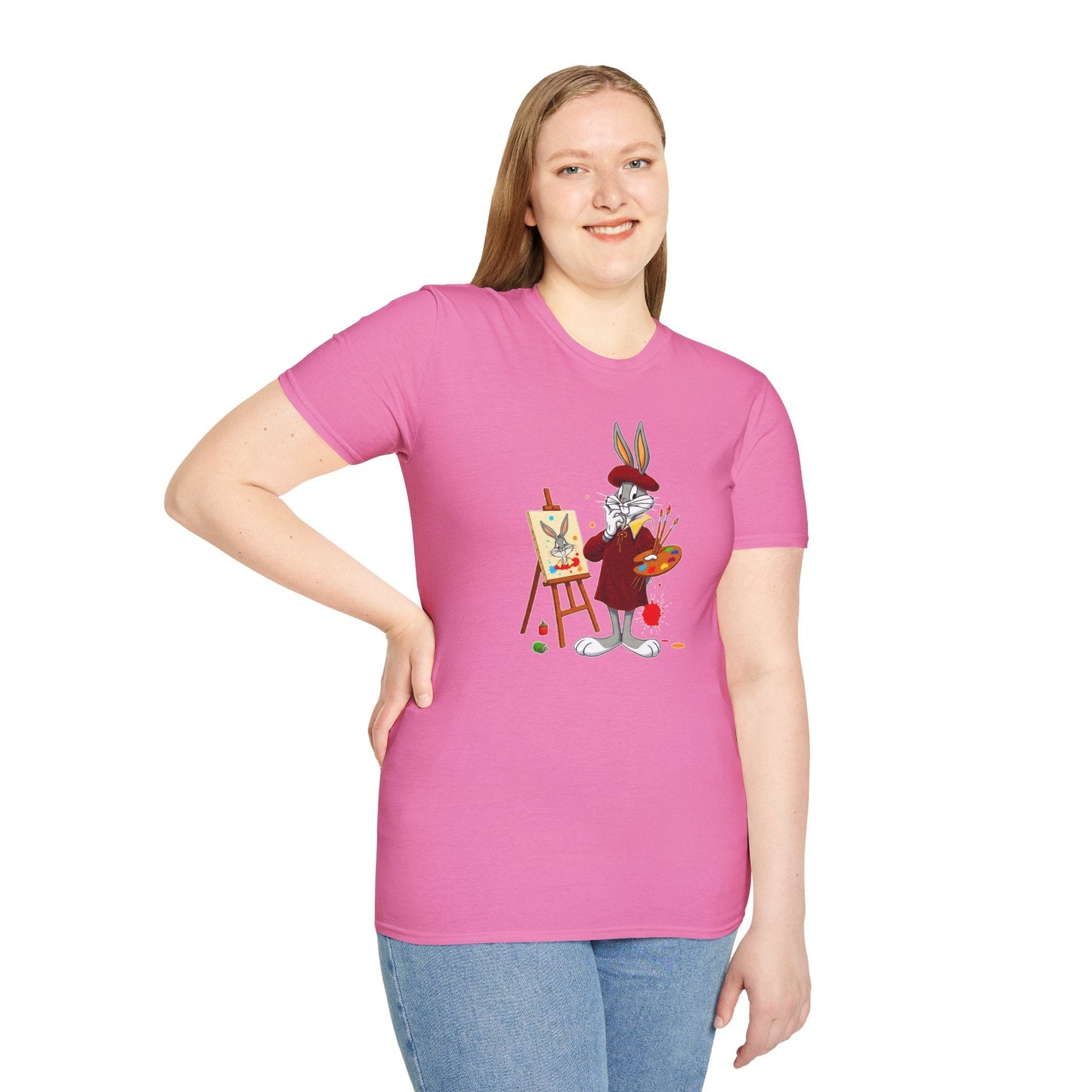 Bugs Bunny Shirt Unisex Cartoon T Shirt Softstyle 64000 Graphic Tee By Gildan Brand