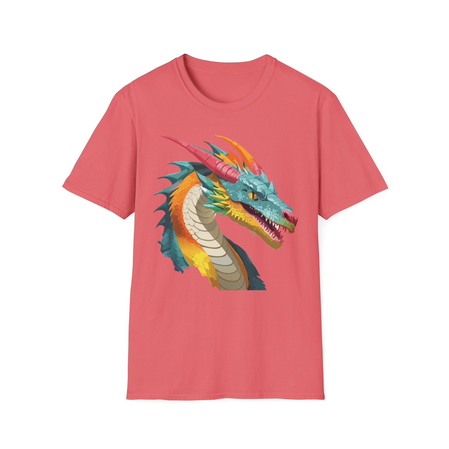 Dragon T Shirt Unisex Softstyle Art Design Tee With Animals Theme Gildan 64000 Premium Quality