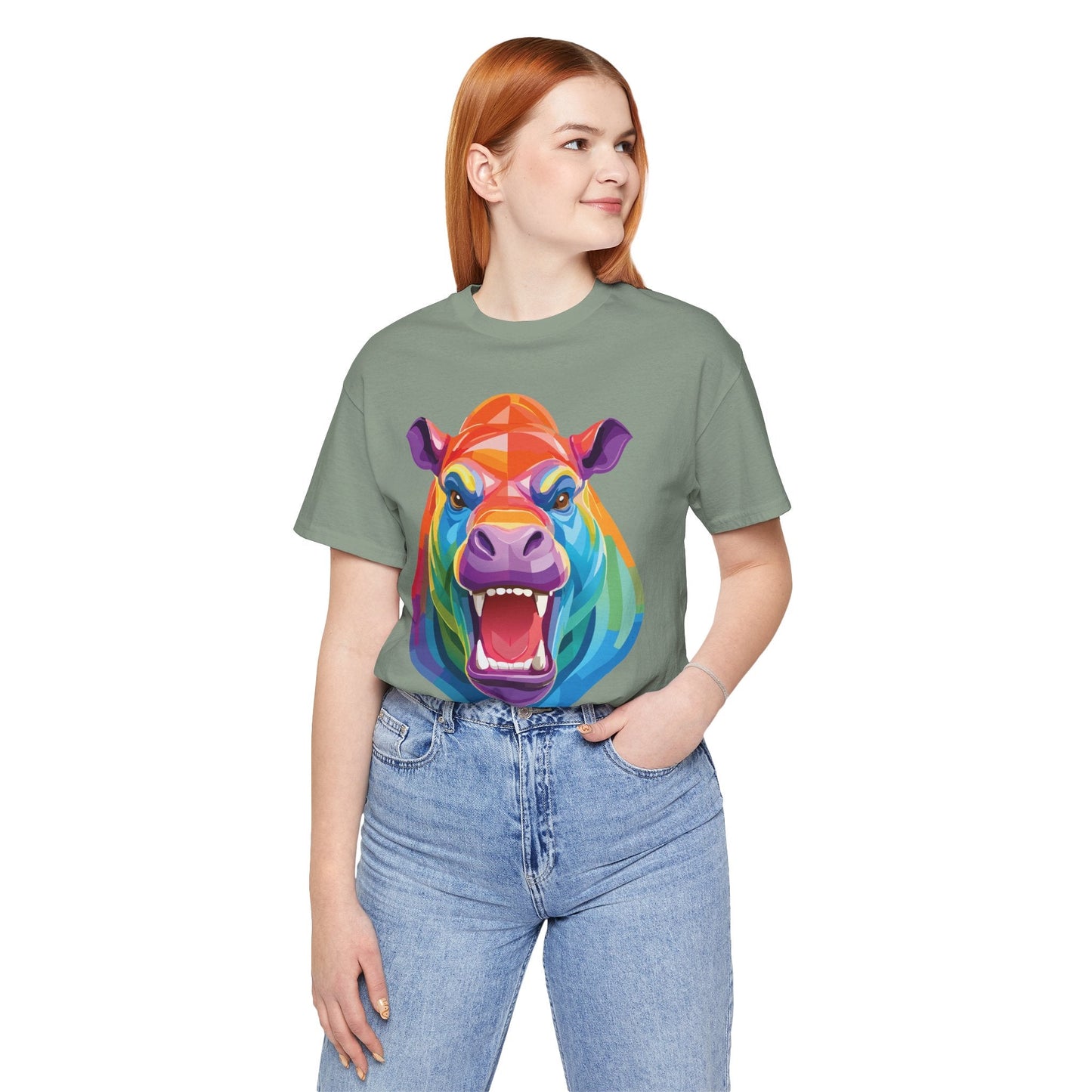 Unisex Animal Shirt with Animals Graphic Tee Art Design Wild Animals Shirt Tee for Everyone