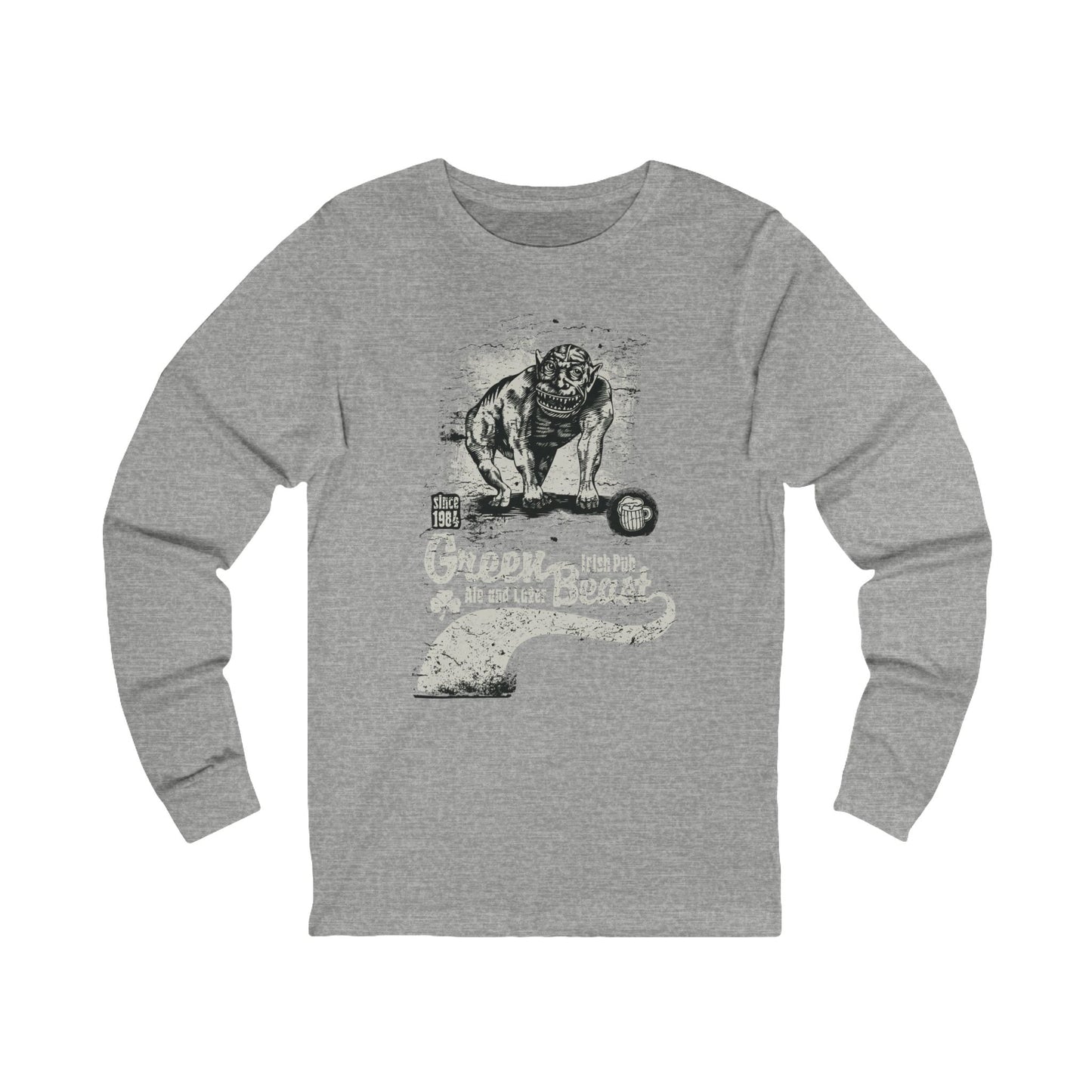 Creepy15 Unisex Green Beast Long Sleeve Tee, Green Beast Jersey Shirt, Pub Club T-Shirts with Long Sleeves, Pub Club Tees