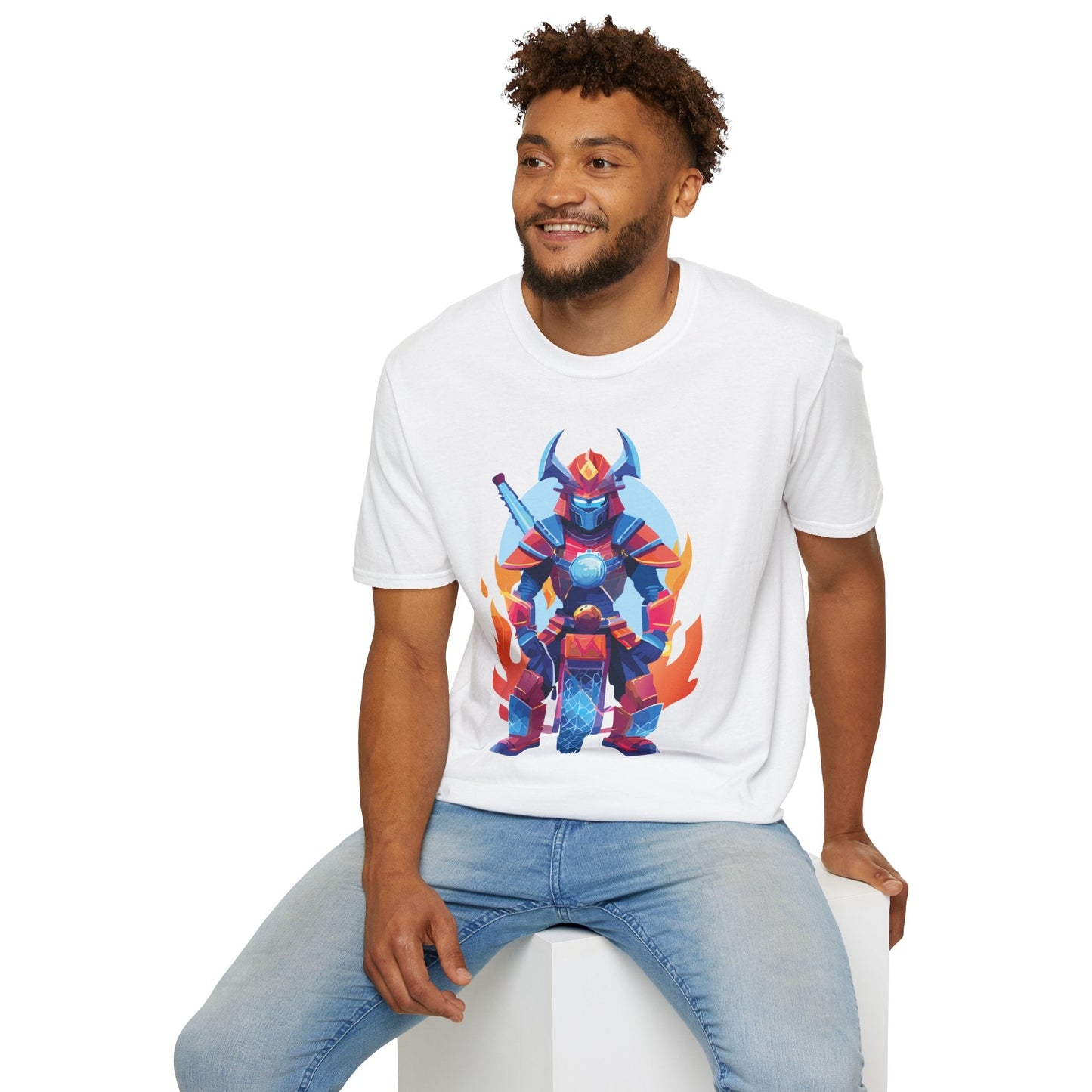 Samurai Shirt Unisex Gildan Softstyle 64000 Tee 100 Percent Ring Spun Cotton Comfort All Day Wear