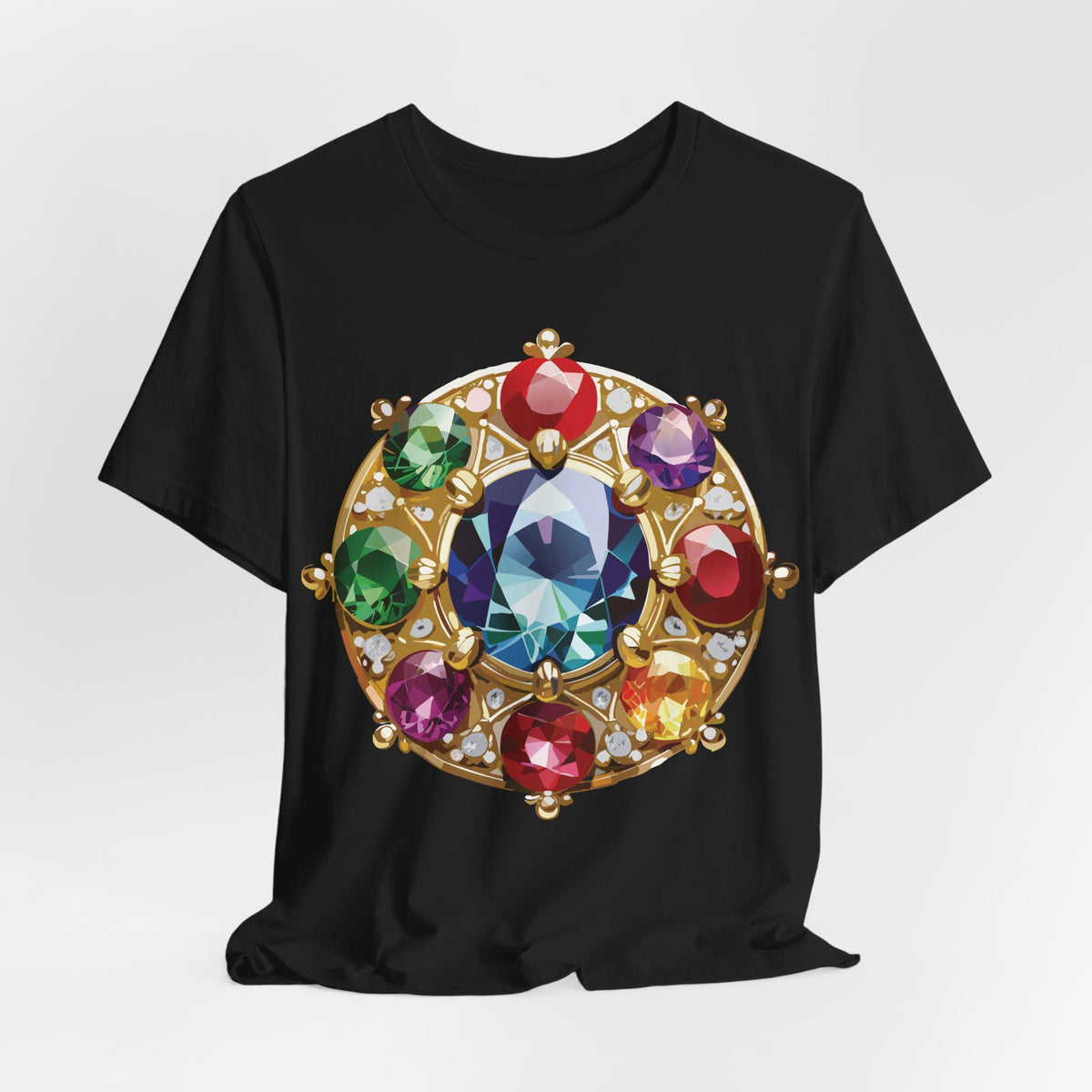 Jewelry Graphic Unisex Cotton Bella+Canvas Tee with Art Design n133