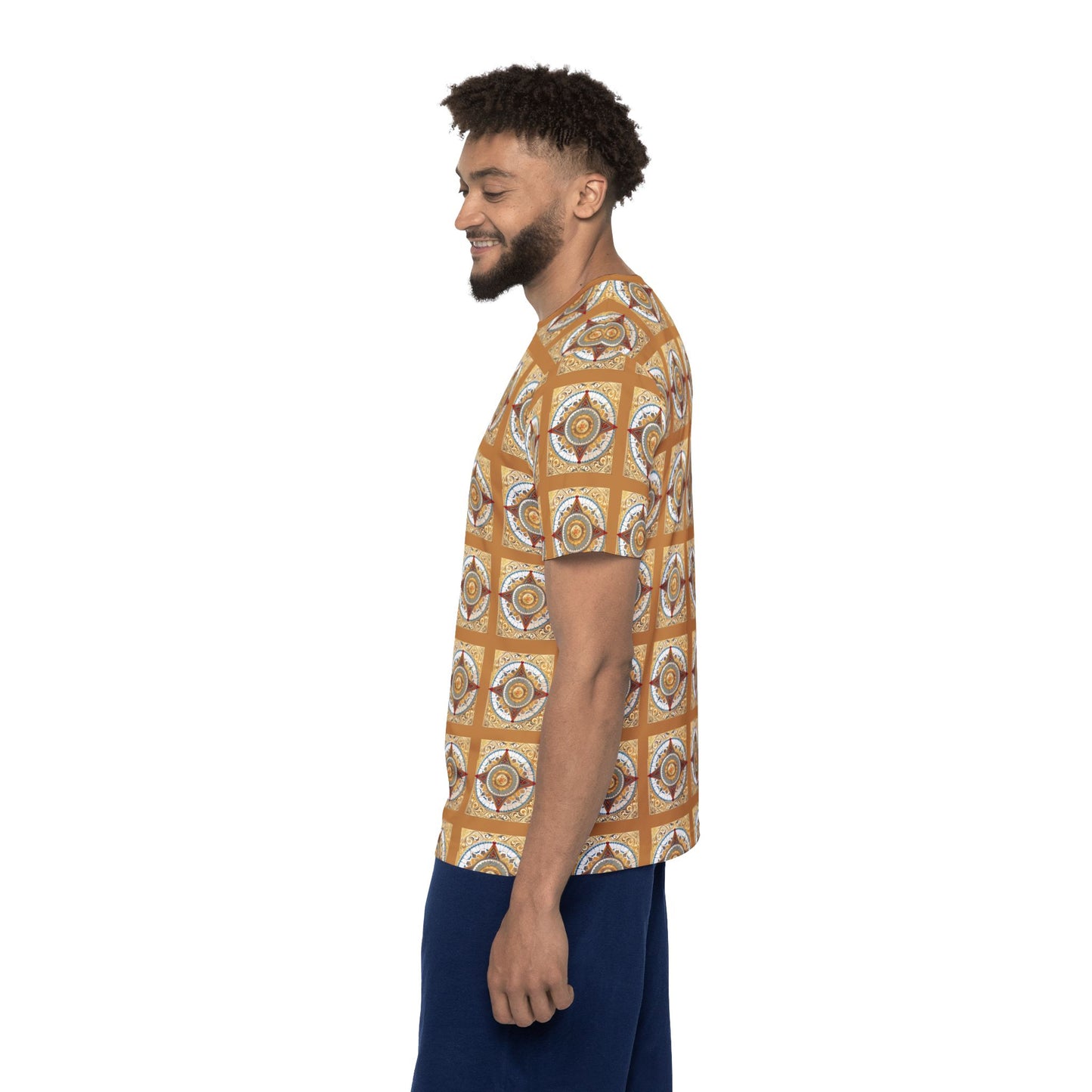 Unisex Poly T-Shirt with Abstract Graphic Design Print